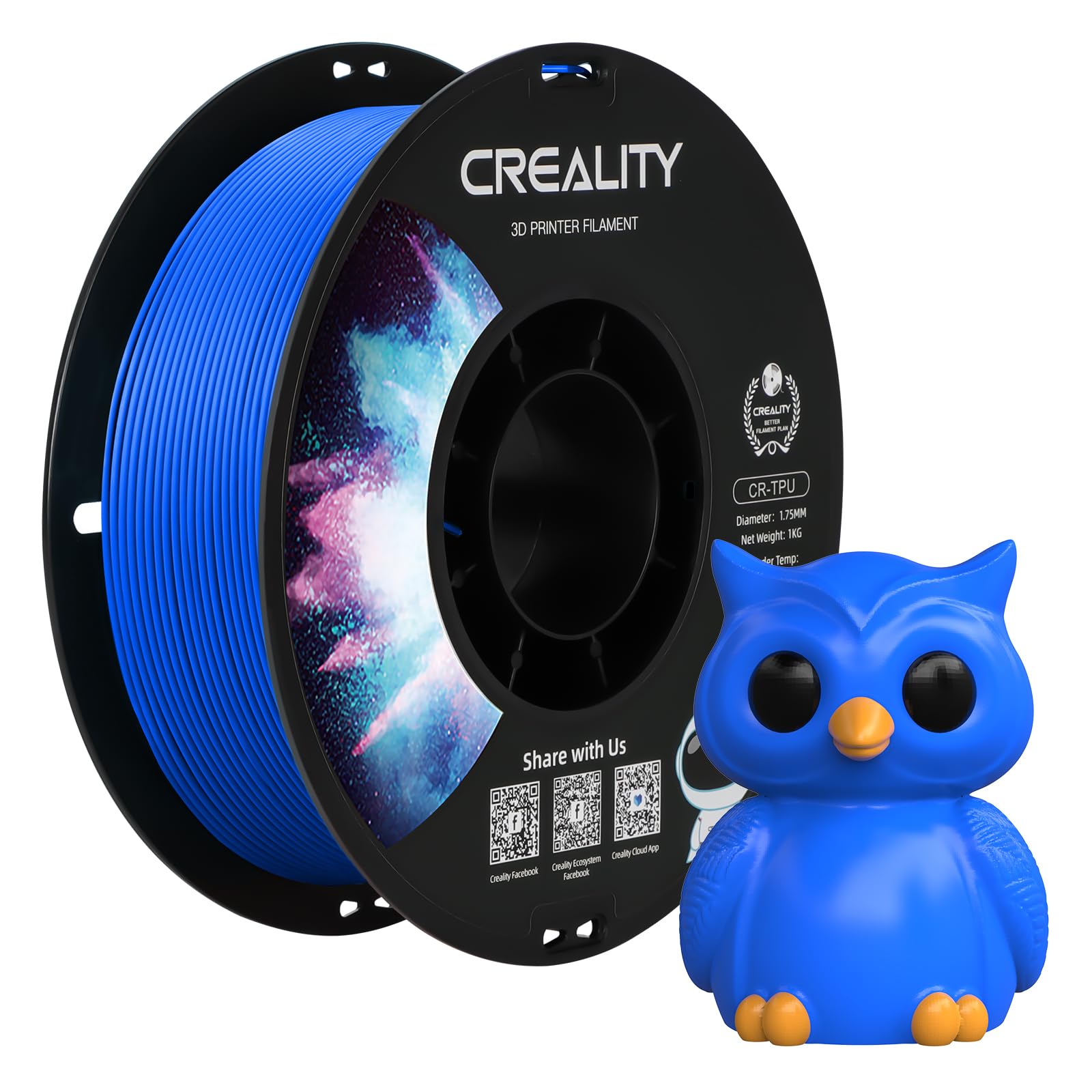 Creality Official TPU Blue 1KG - Filamento 1.75mm