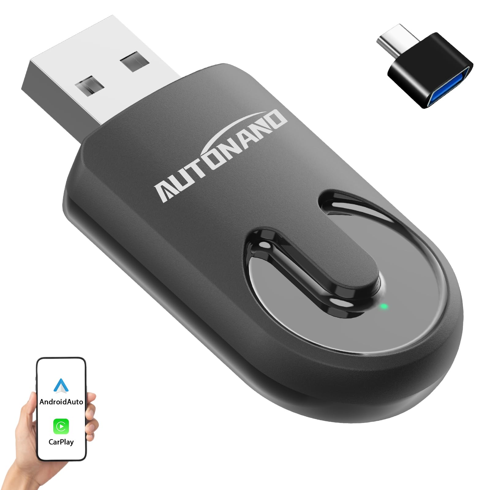 Adattatore Wireless 2 in 1 CarPlay e Android Auto