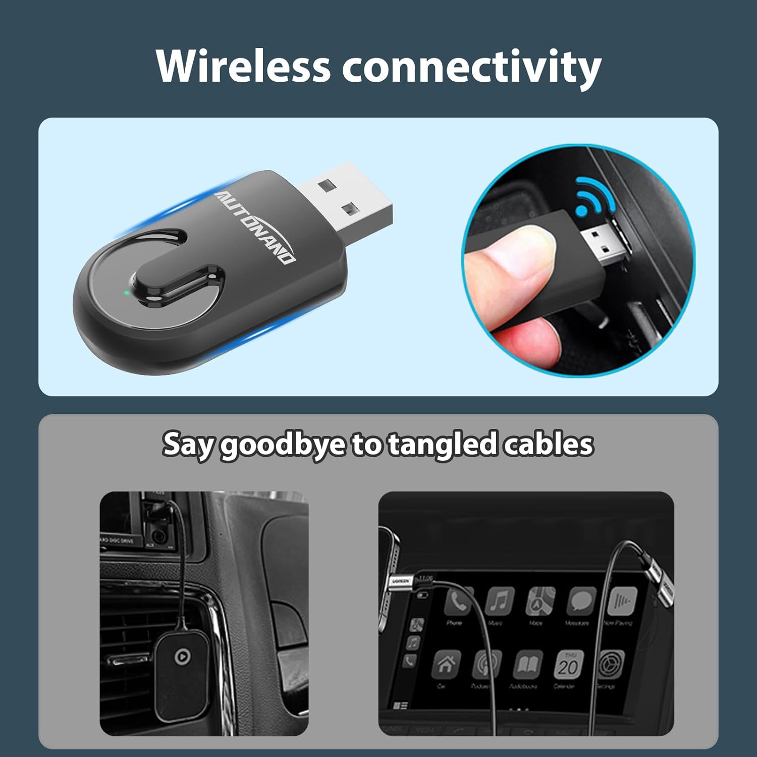 Adattatore Wireless 2 in 1 CarPlay e Android Auto - immagine 7