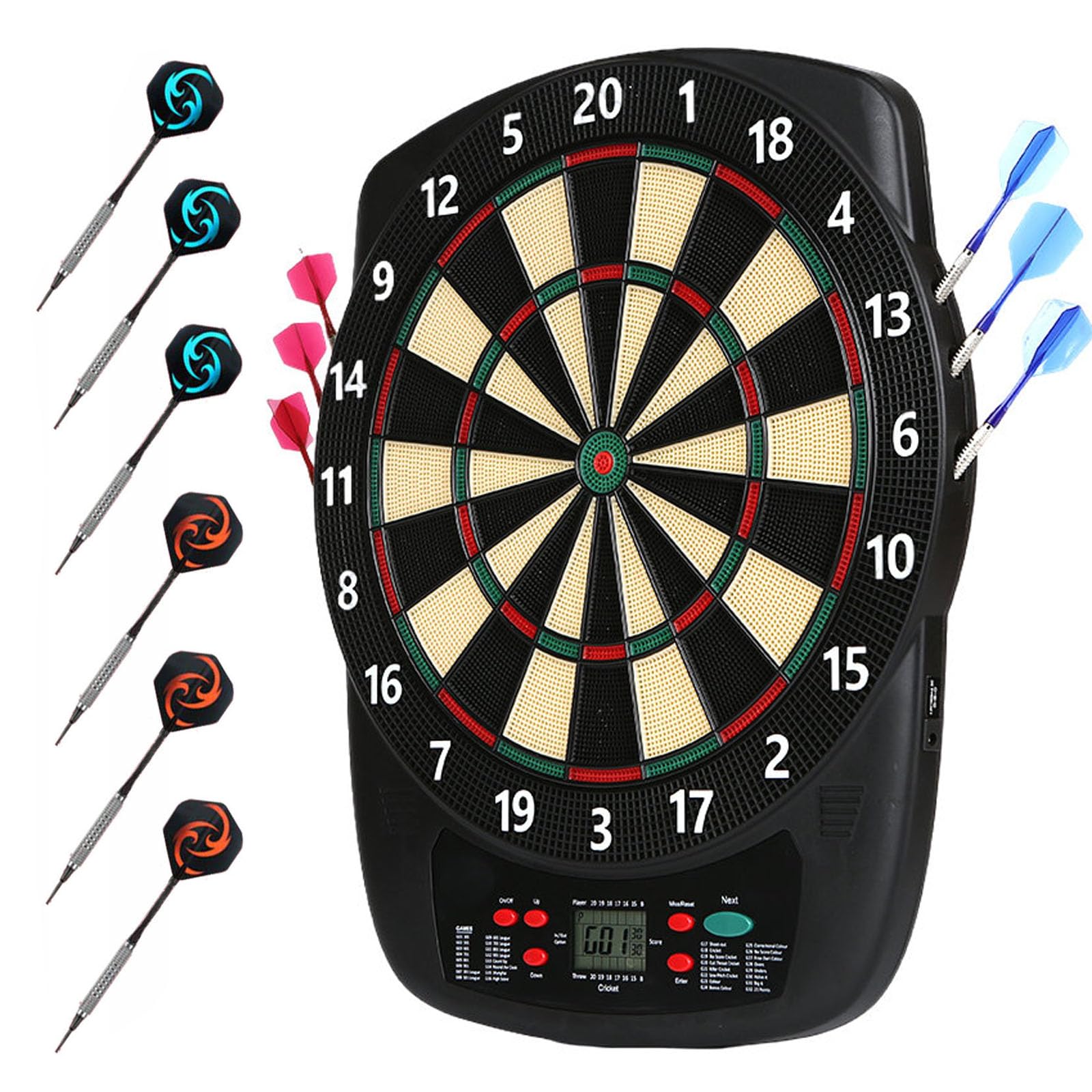 Bersaglio Freccette Elettronico Professionale con 6 Freccette