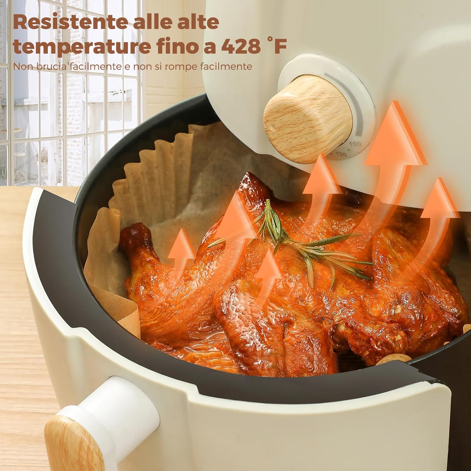 Carta da Forno per Friggitrice ad Aria 200 Pezzi - immagine 6