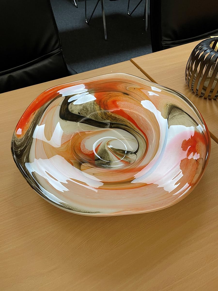 Glass Art Smoky - Ciotola Decorativa in Vetro Ø 41cm