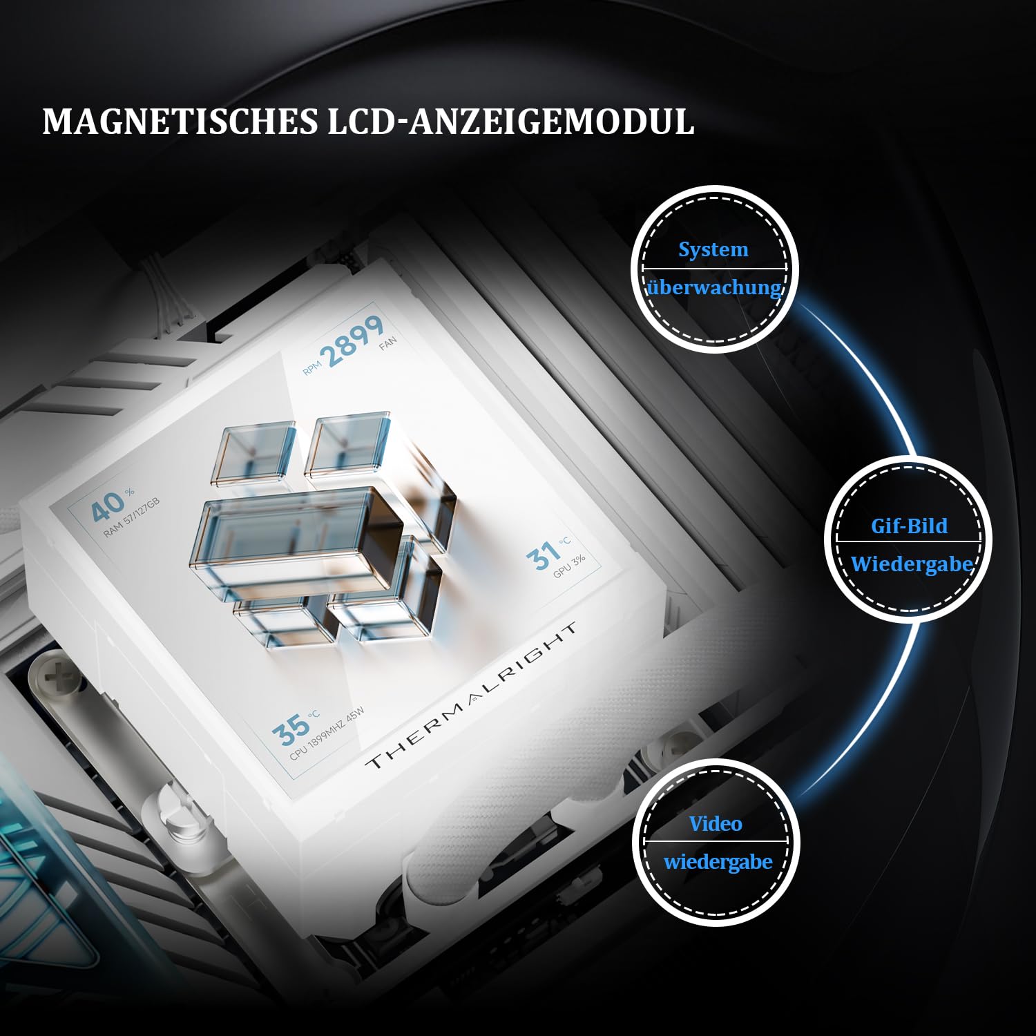 Tr Peerless Vision 360 ARGB White - Refrigeratore a Acqua CPU - immagine 4