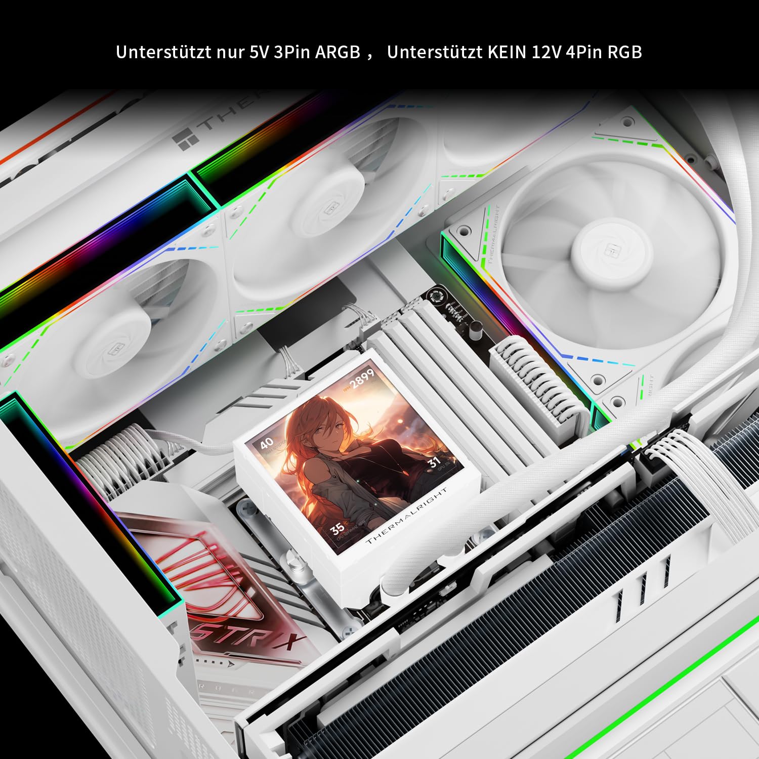 Tr Peerless Vision 360 ARGB White - Refrigeratore a Acqua CPU - immagine 6