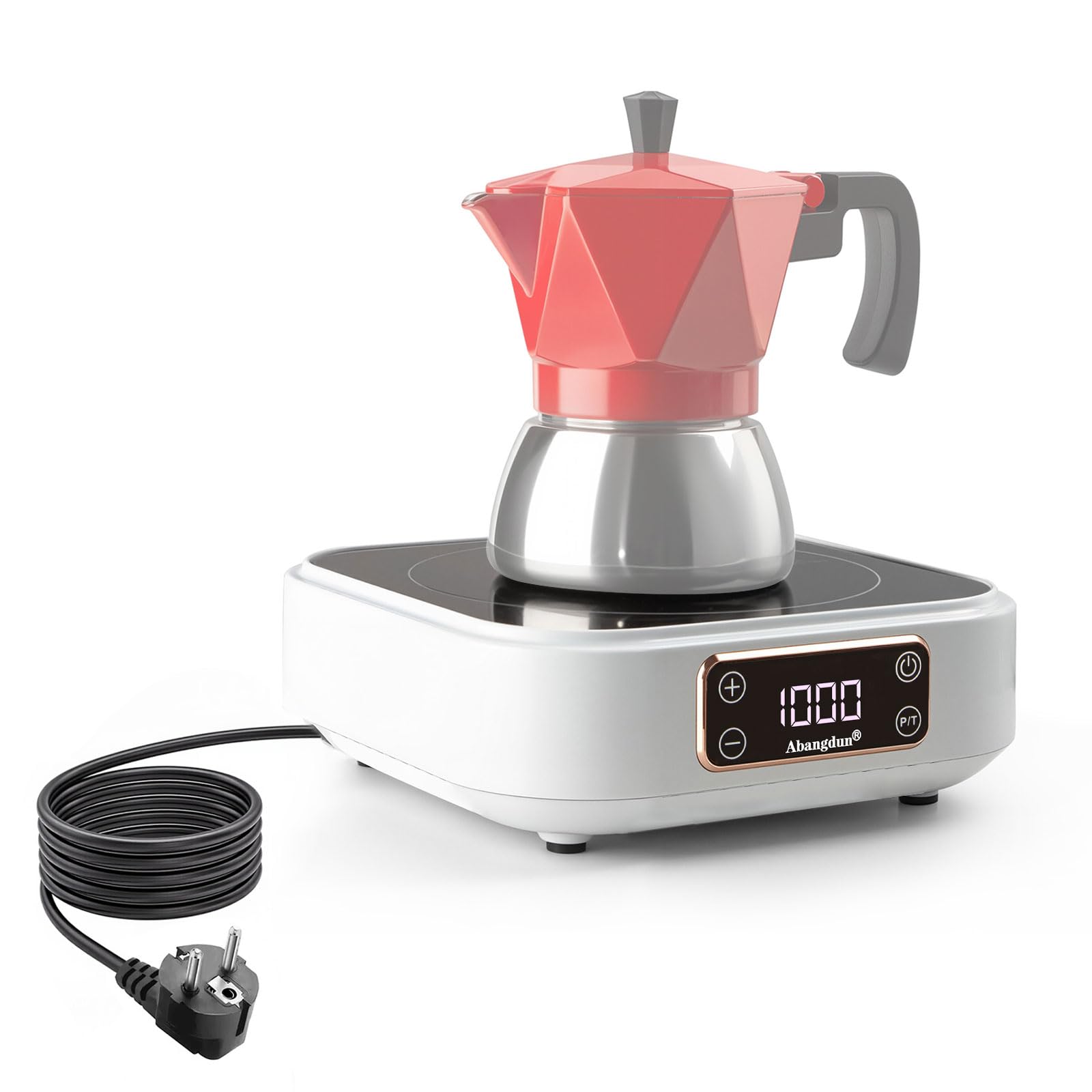 Mini Piastra a Induzione 1000W con 7 Livelli di Potenza