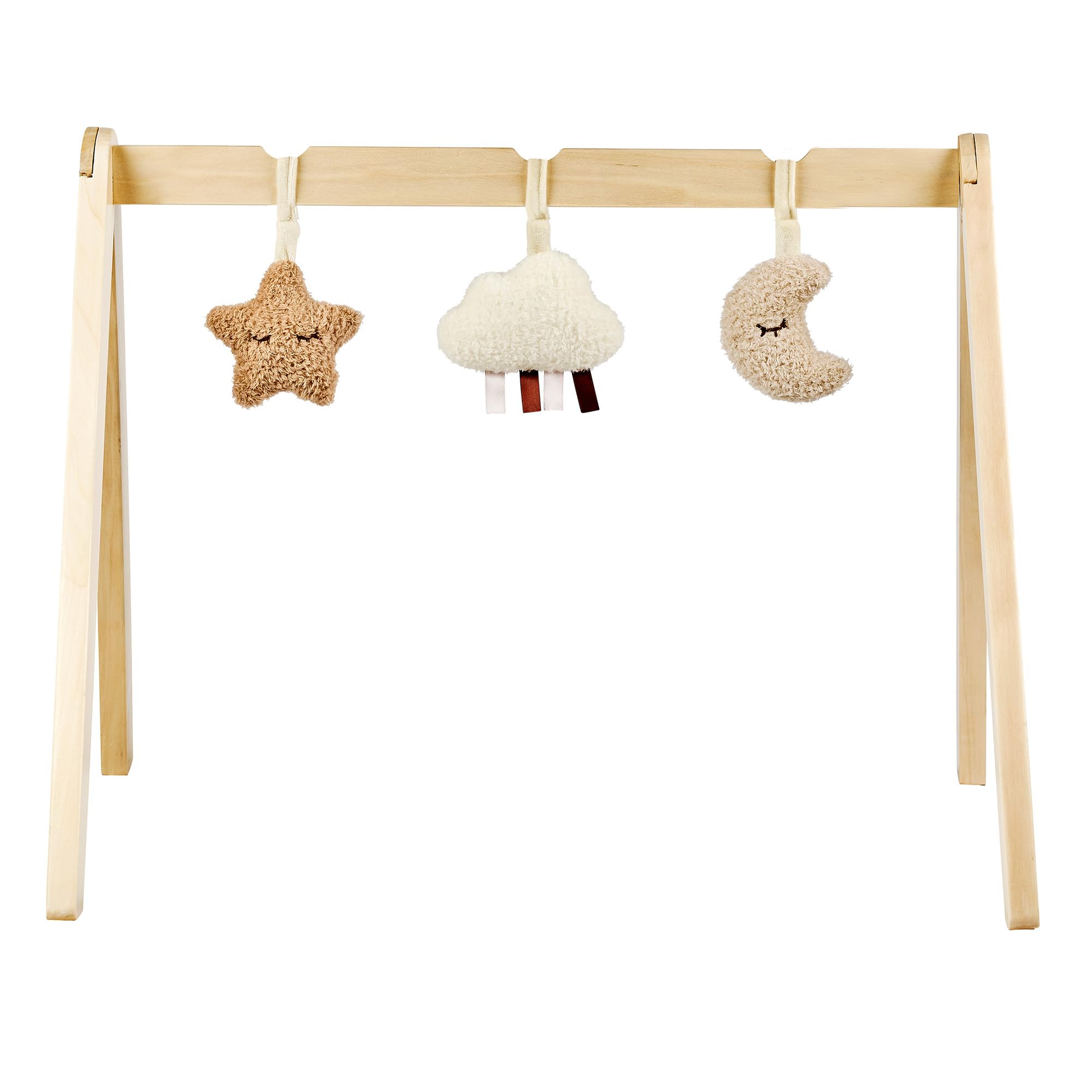 Nattou Arco in Legno, Stella, Nuvola e Luna, con Giochi e Numerose Attività, Legno/Poliestere, Teddy, Beige