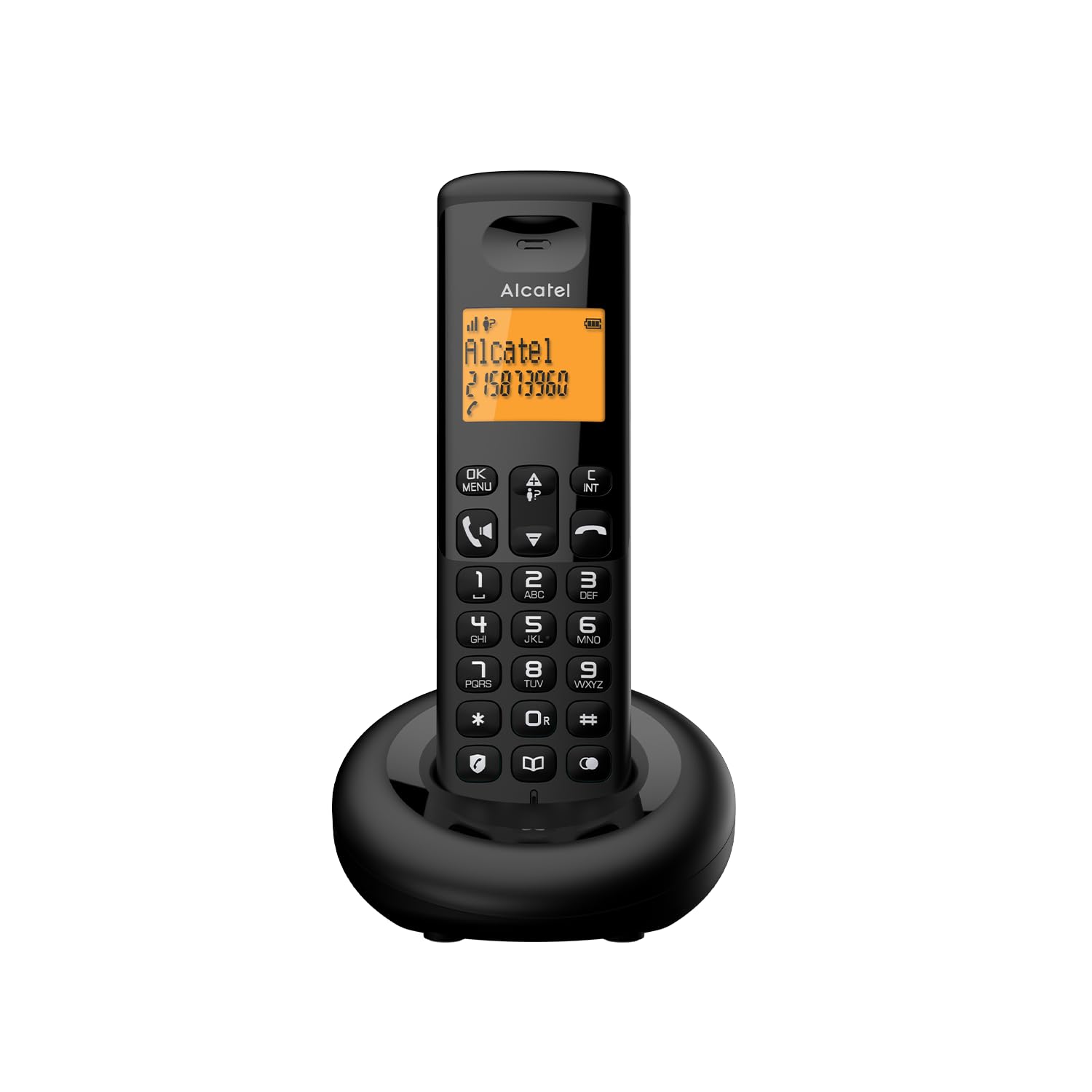 Alcatel E260 - Telefono Fisso Cordless DECT, Nero