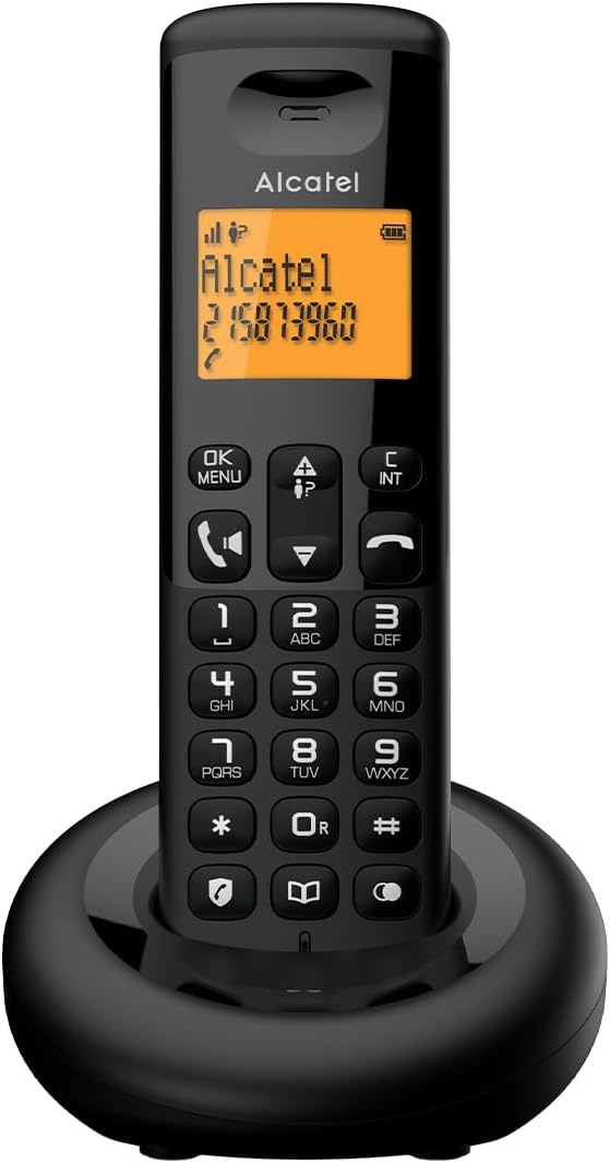 Alcatel E260 - Telefono Fisso Cordless DECT, Nero - immagine 1