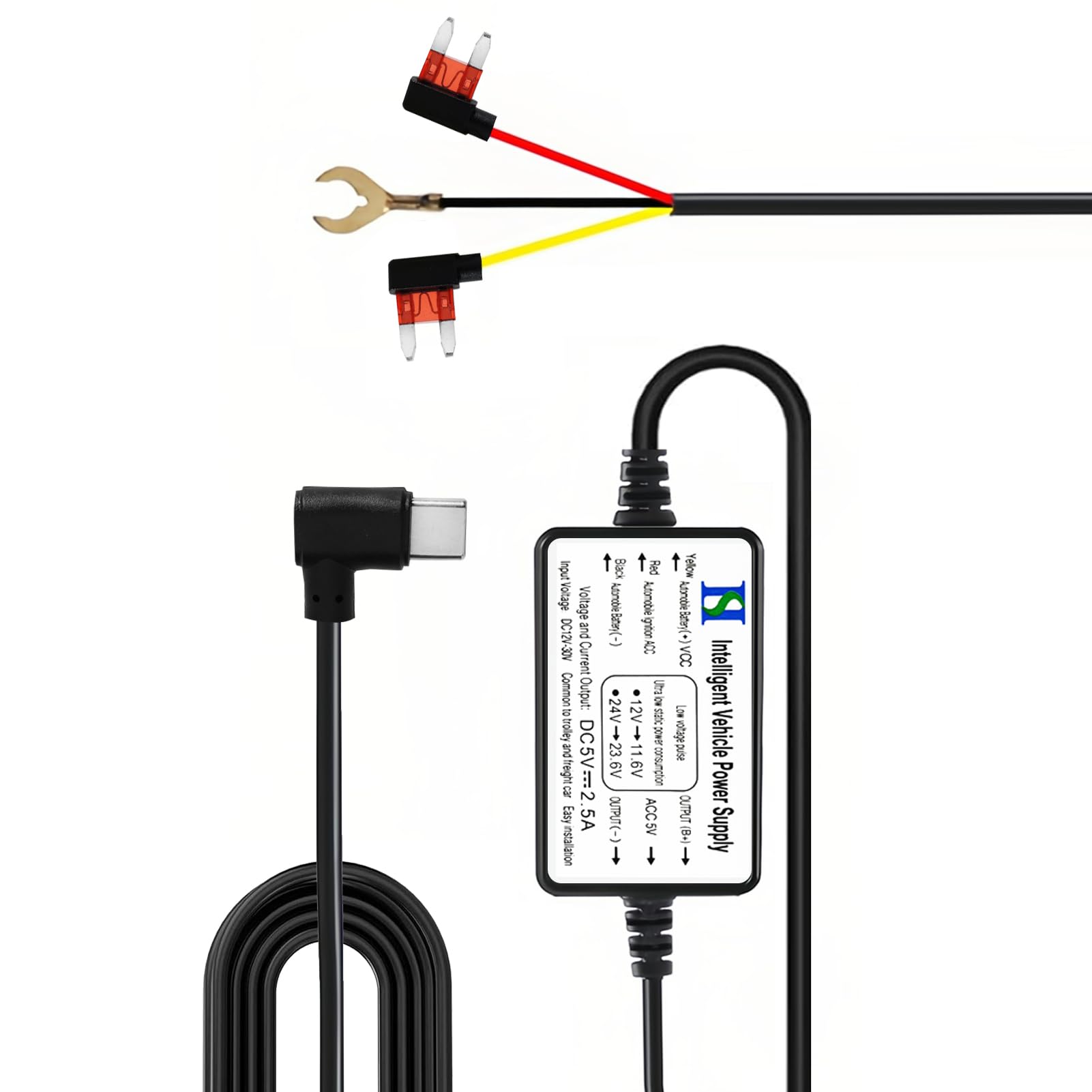 Kit Cablaggio Dashcam USB-C 3.5m | Knocery | Velz