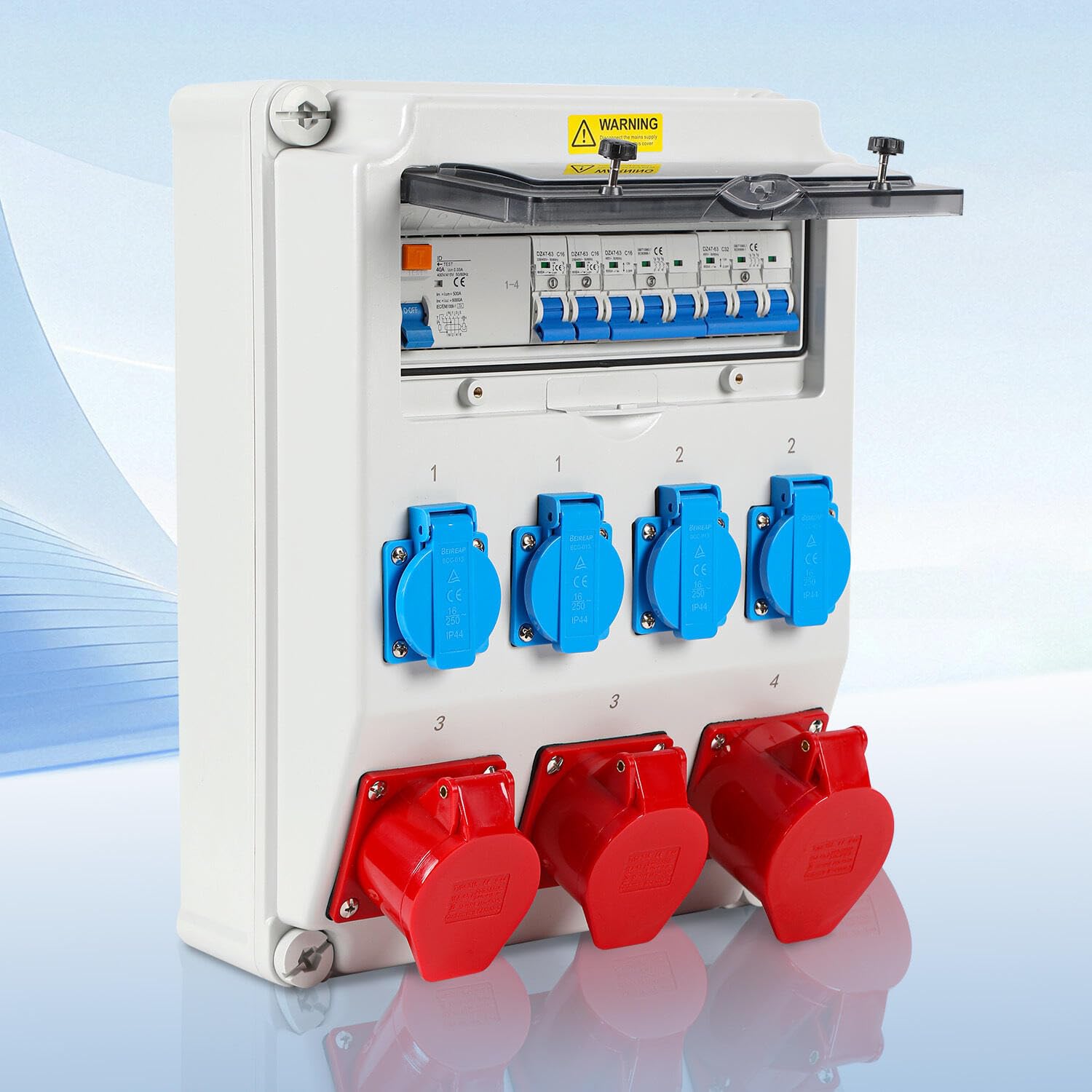 Distributore a Parete FI 5 Poli con 4 Schuko - immagine 1