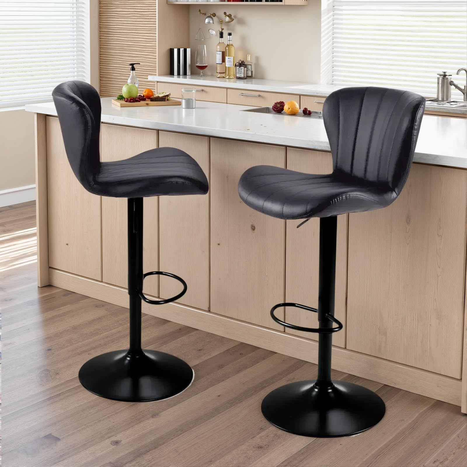 Clevich 2 Sgabelli Cucina Regolabili e Girevoli