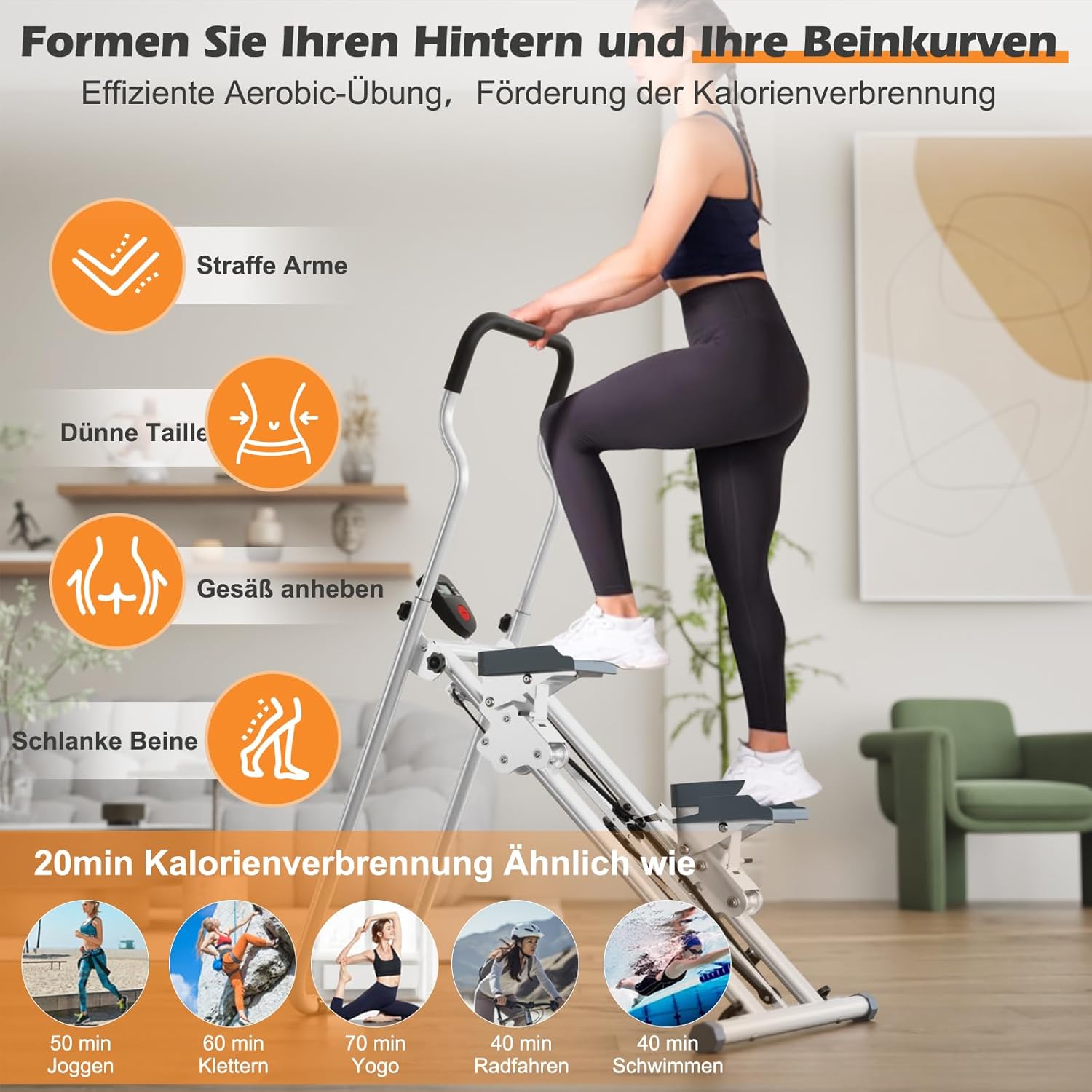 Ceiever Stair Stepper Verticale Pieghevole - immagine 2