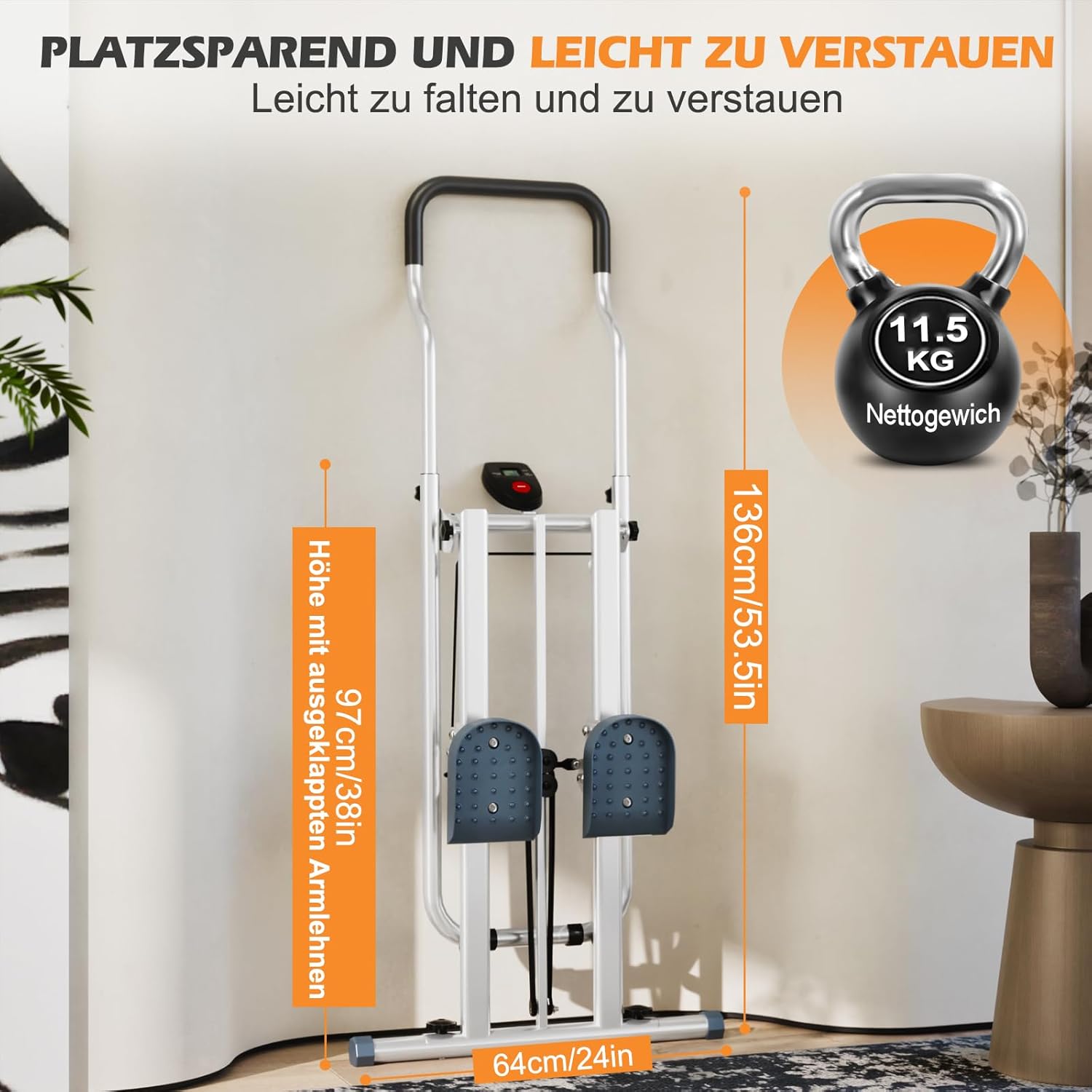 Ceiever Stair Stepper Verticale Pieghevole - immagine 4