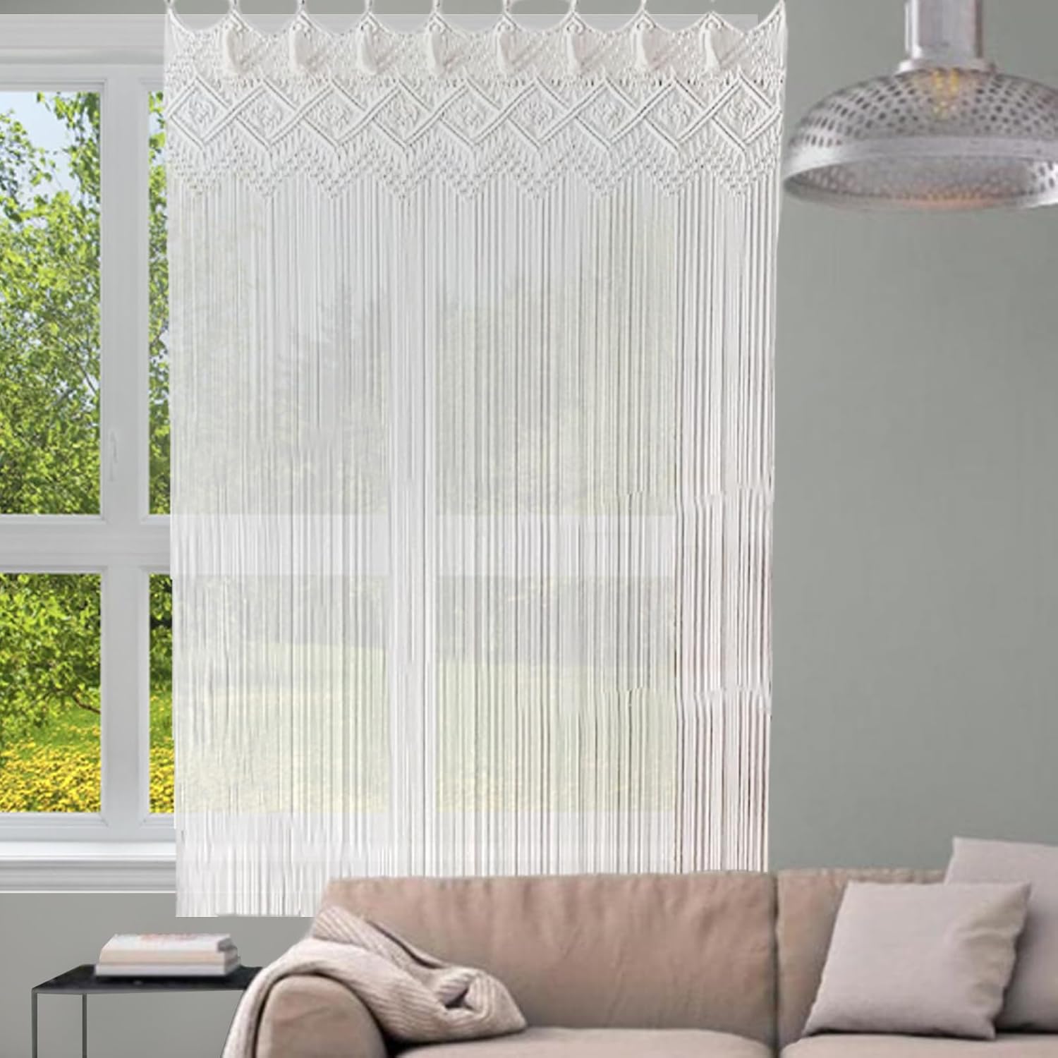 Arazzo in Macramè da Parete - Tenda Divisorio Boho - immagine 5