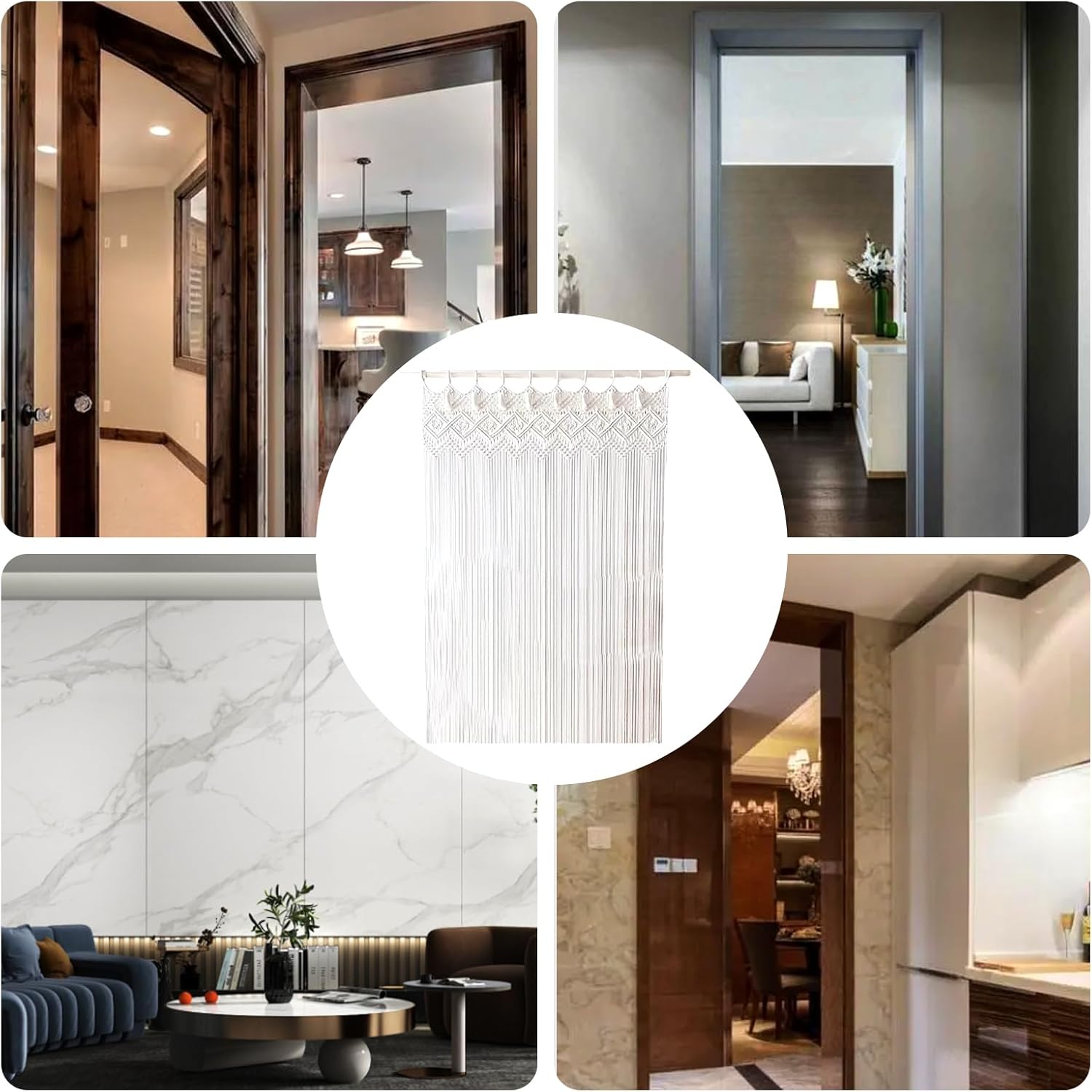 Arazzo in Macramè da Parete - Tenda Divisorio Boho - immagine 6