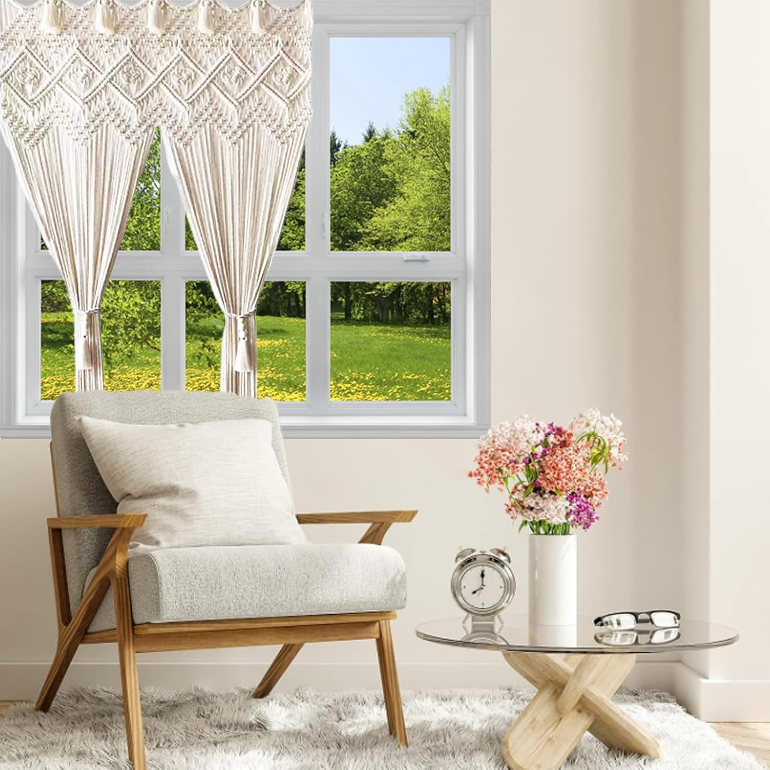 Arazzo in Macramè da Parete - Tenda Divisorio Boho - immagine 7