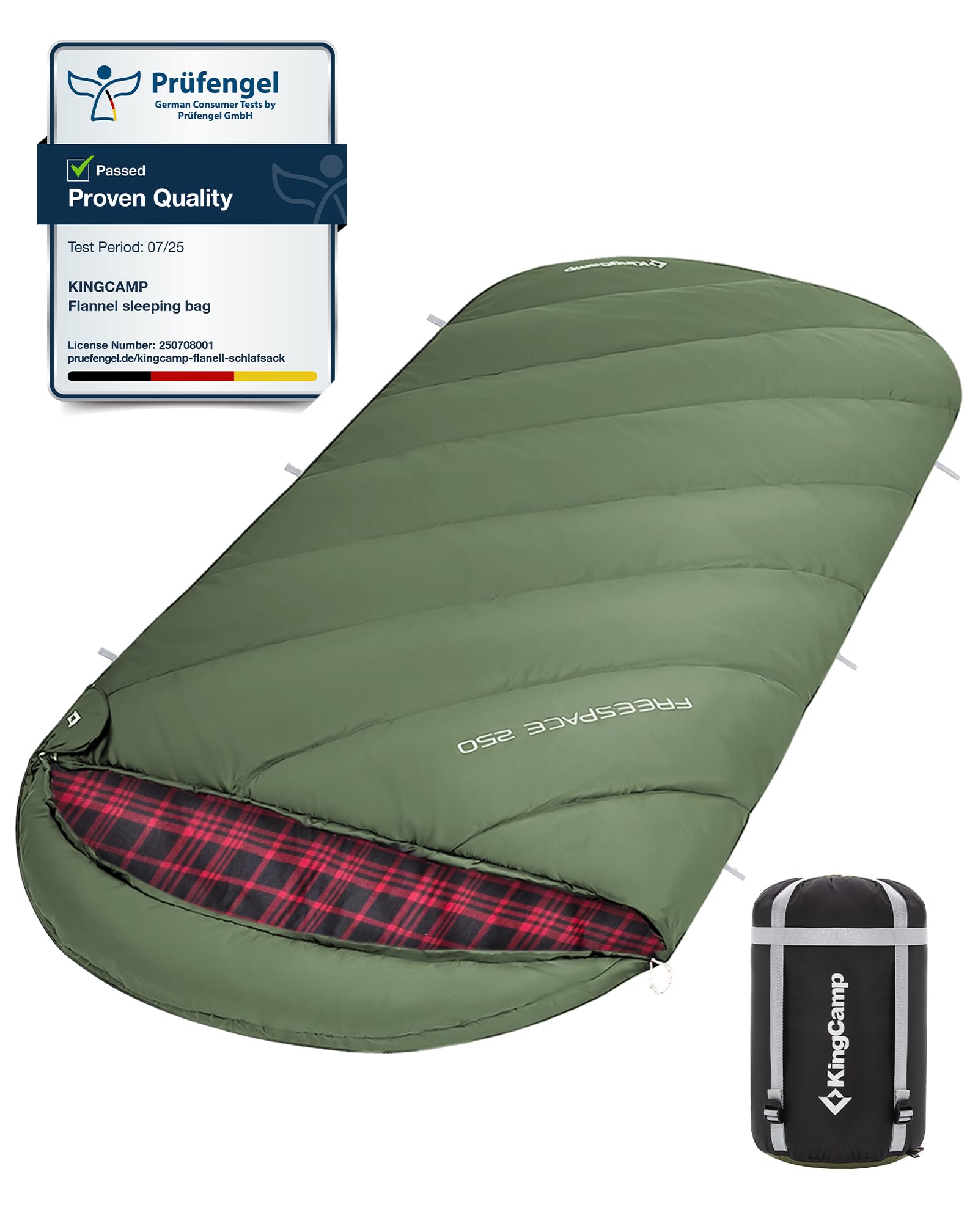 Kingcamp Sacco a Pelo Invernale XXL Flanella