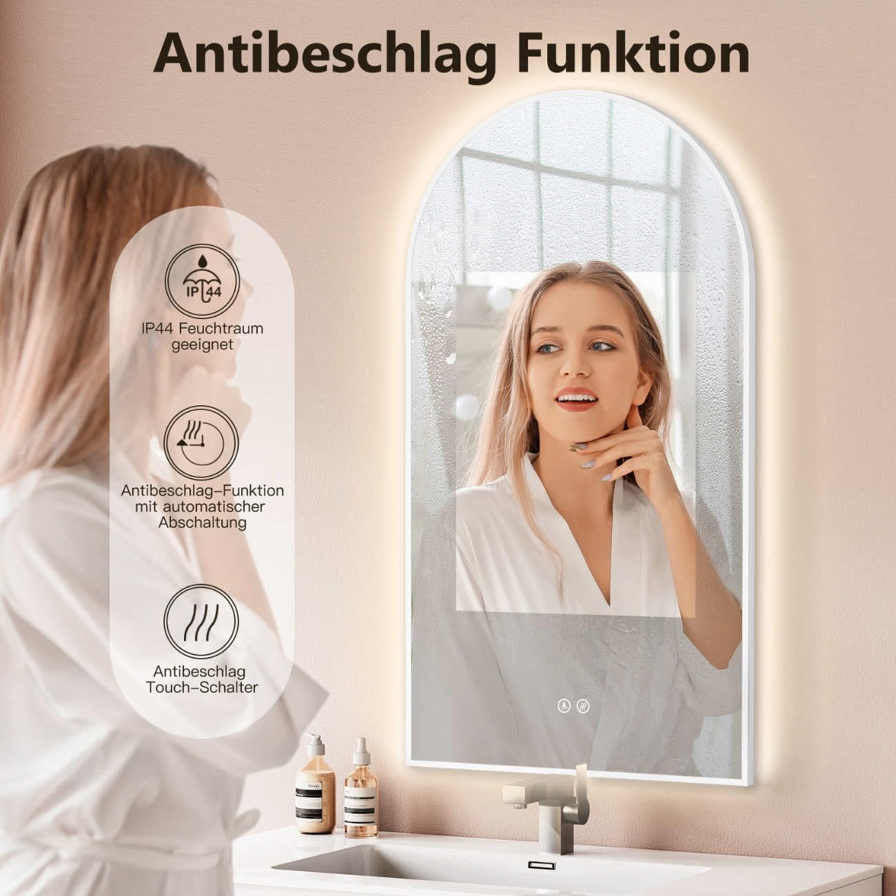 Hoko® Arch - Specchio ad Arco a LED 50x90cm - immagine 4