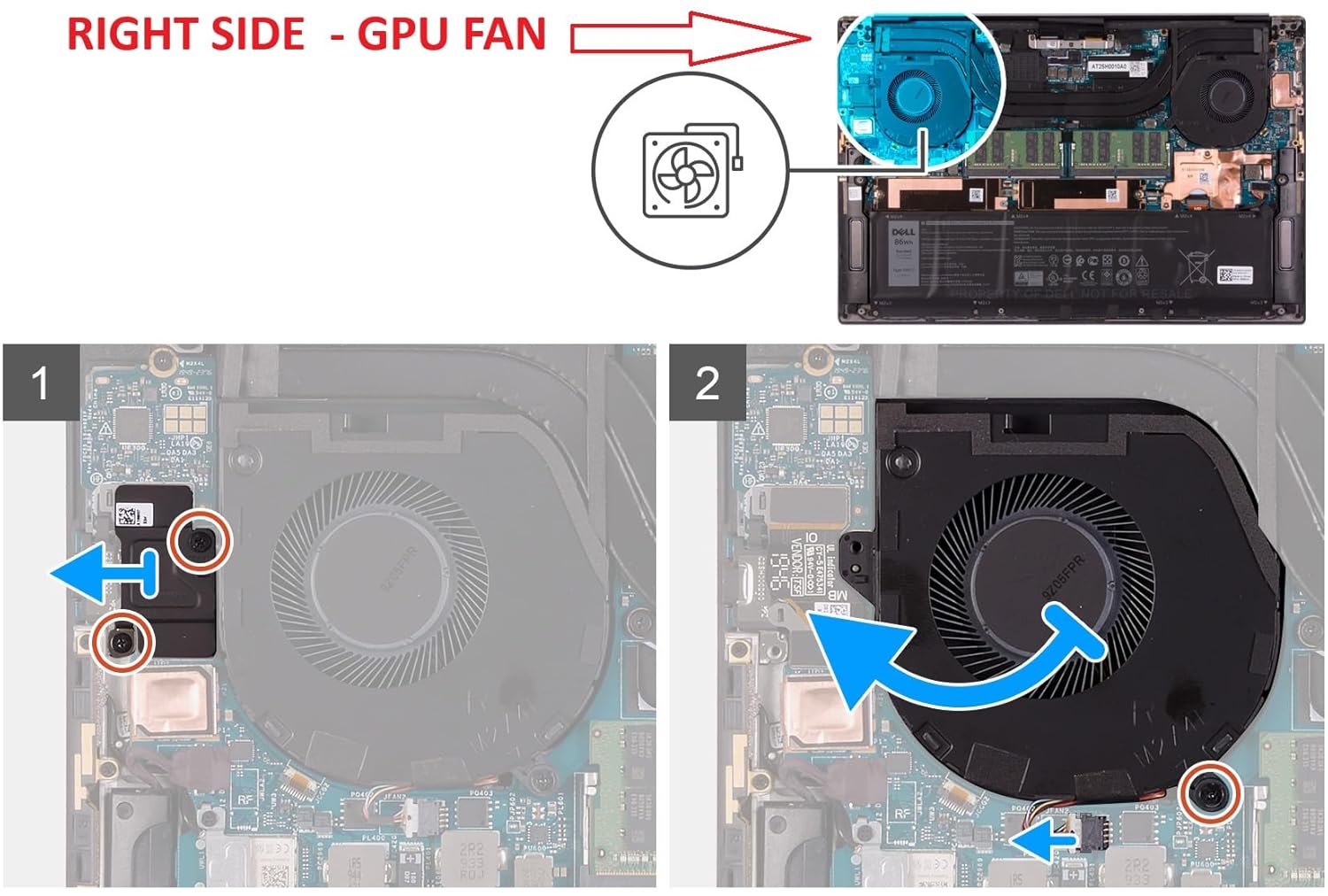 Ventola Raffreddamento GPU per Dell Precision/XPS - immagine 2