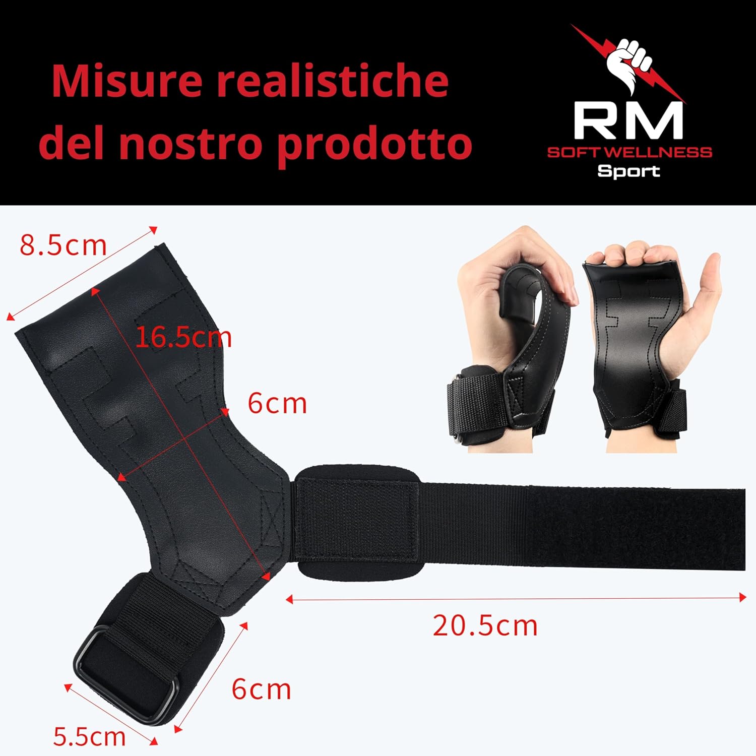 Straps Palestra Cinghie Sollevamento Pesi - immagine 7