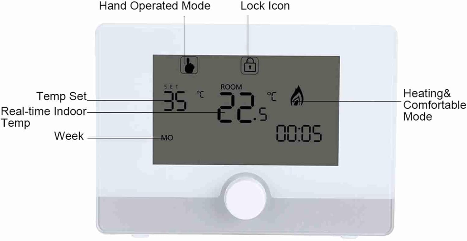 Termostato Caldaia Hermann Saunier Duval Programmabile, WHITE - immagine 7