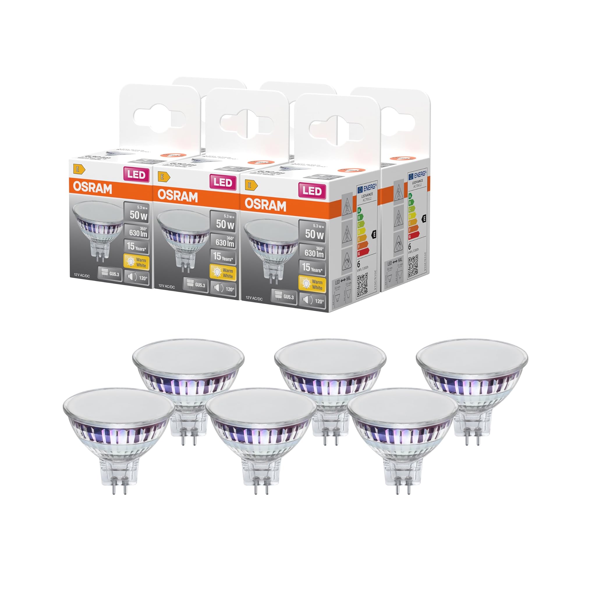 Osram Lampada spot LED Star MR16 5,3W 827 (6-Pack)