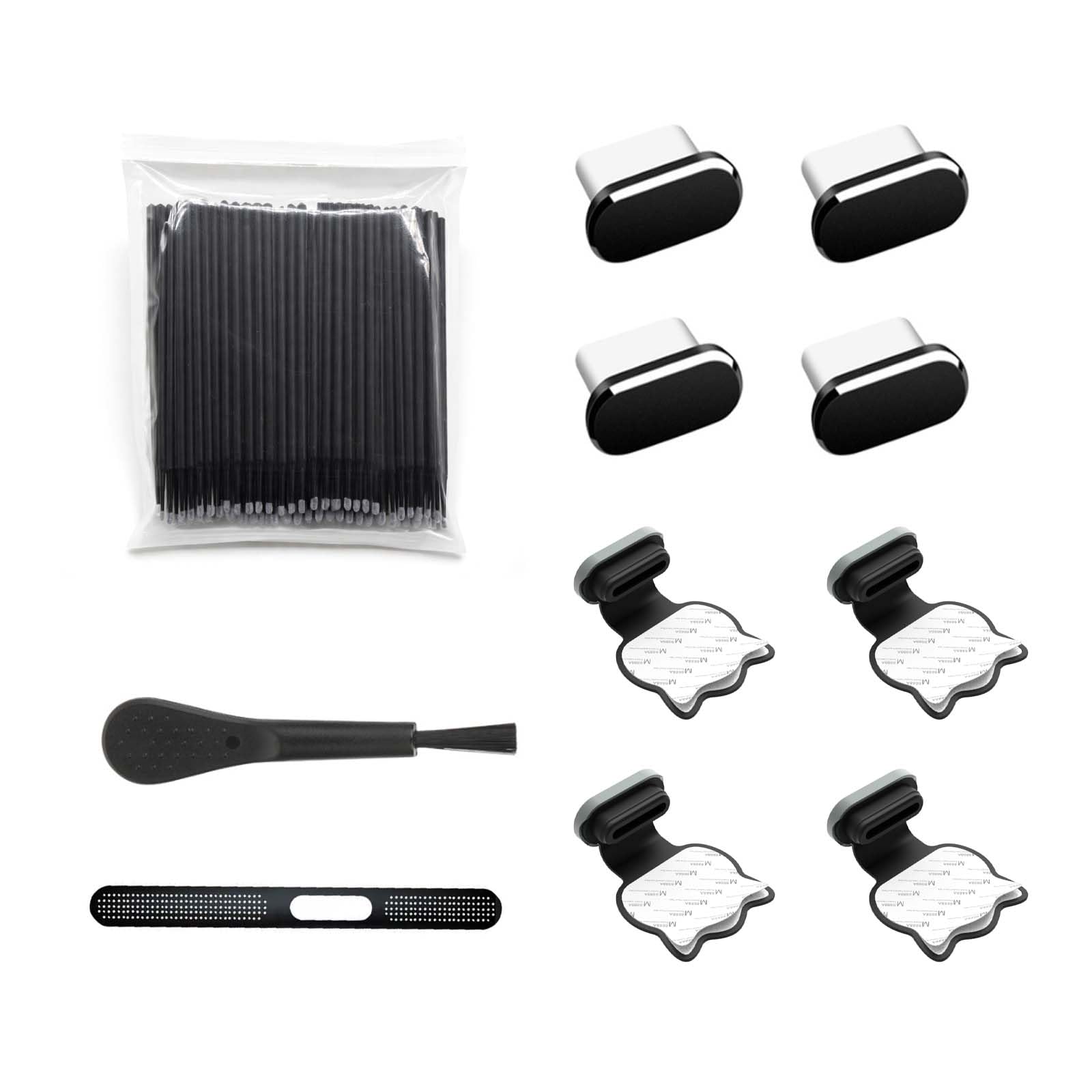 Set 65 Tappi Antipolvere USB C con Rete e Spazzola