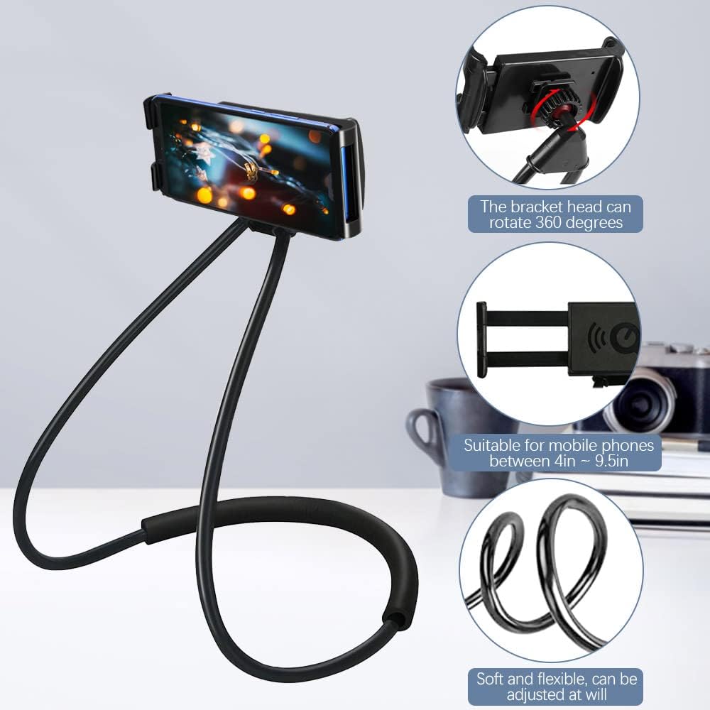 Dousella Supporto Cellulare Universale da Collo, Nero - immagine 3