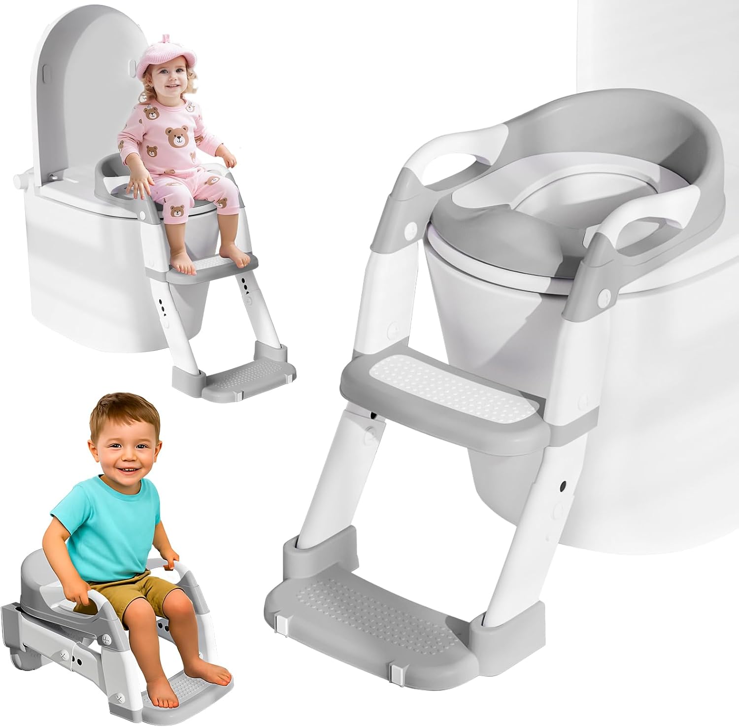 Riduttore WC Bambini con Scaletta 3 in 1 - immagine 1