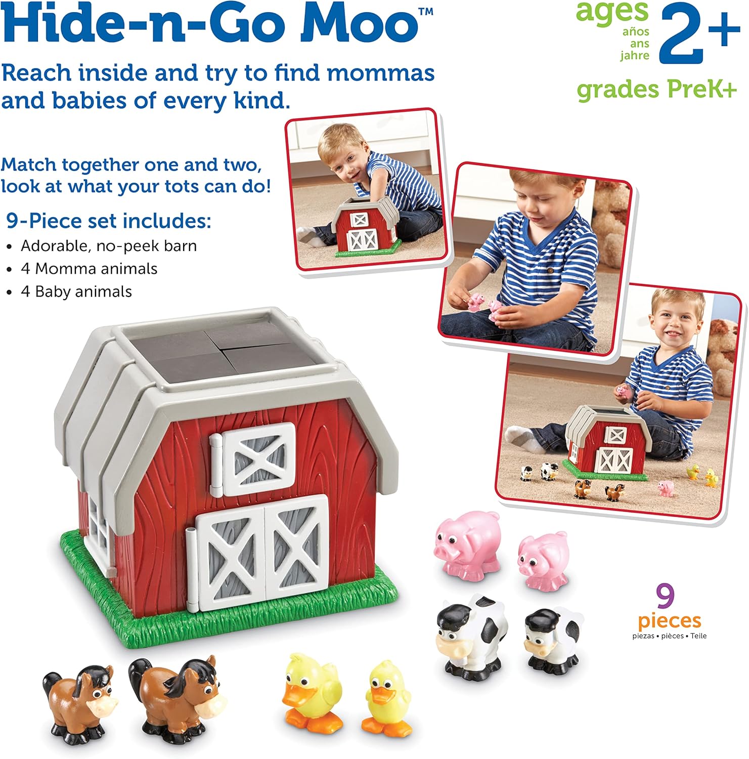 Learning Resources Figurine Hide and Go Moo (set da 9) - immagine 7