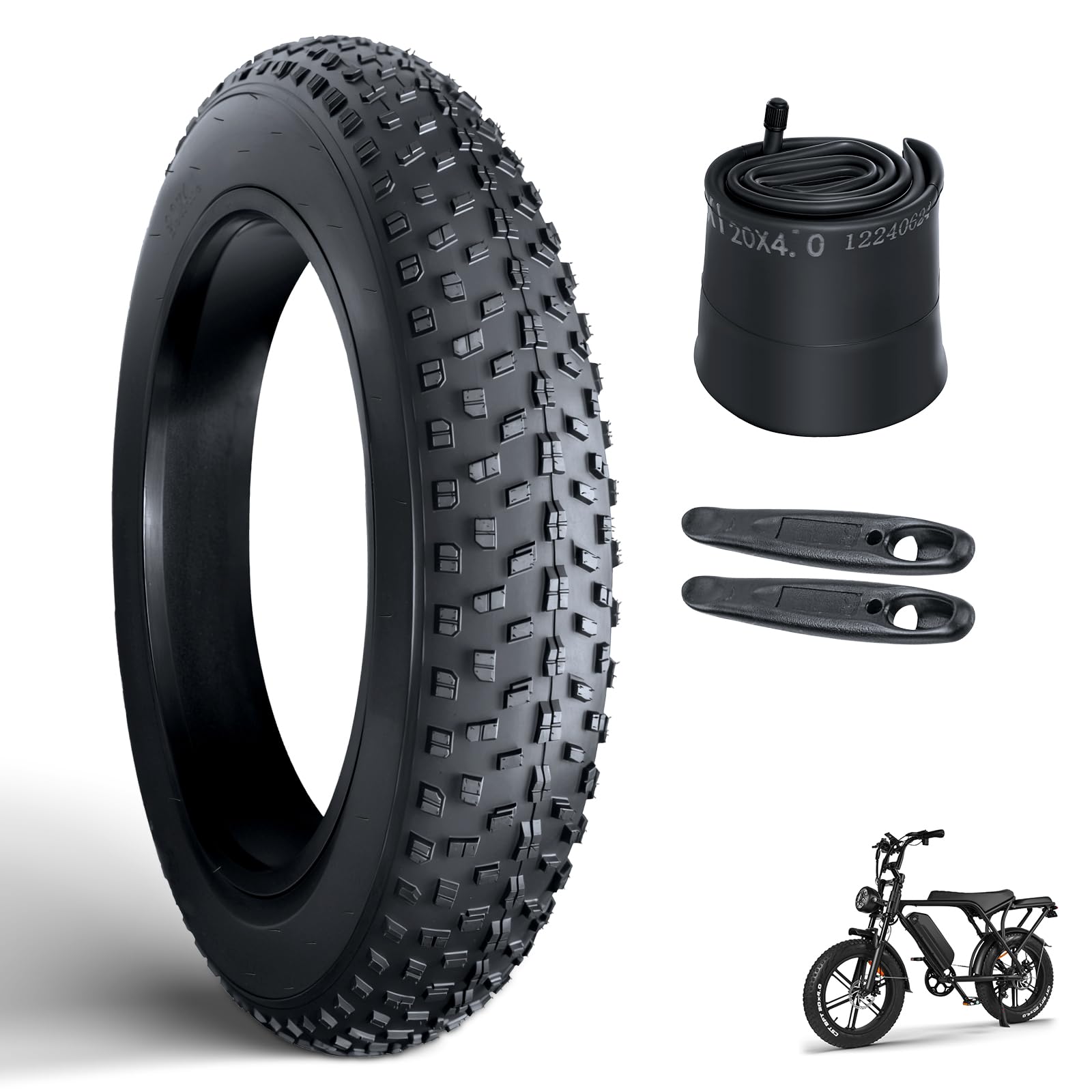 Ouxi Copertoni Fat Bike 20 x 4.0 con Camera D'aria