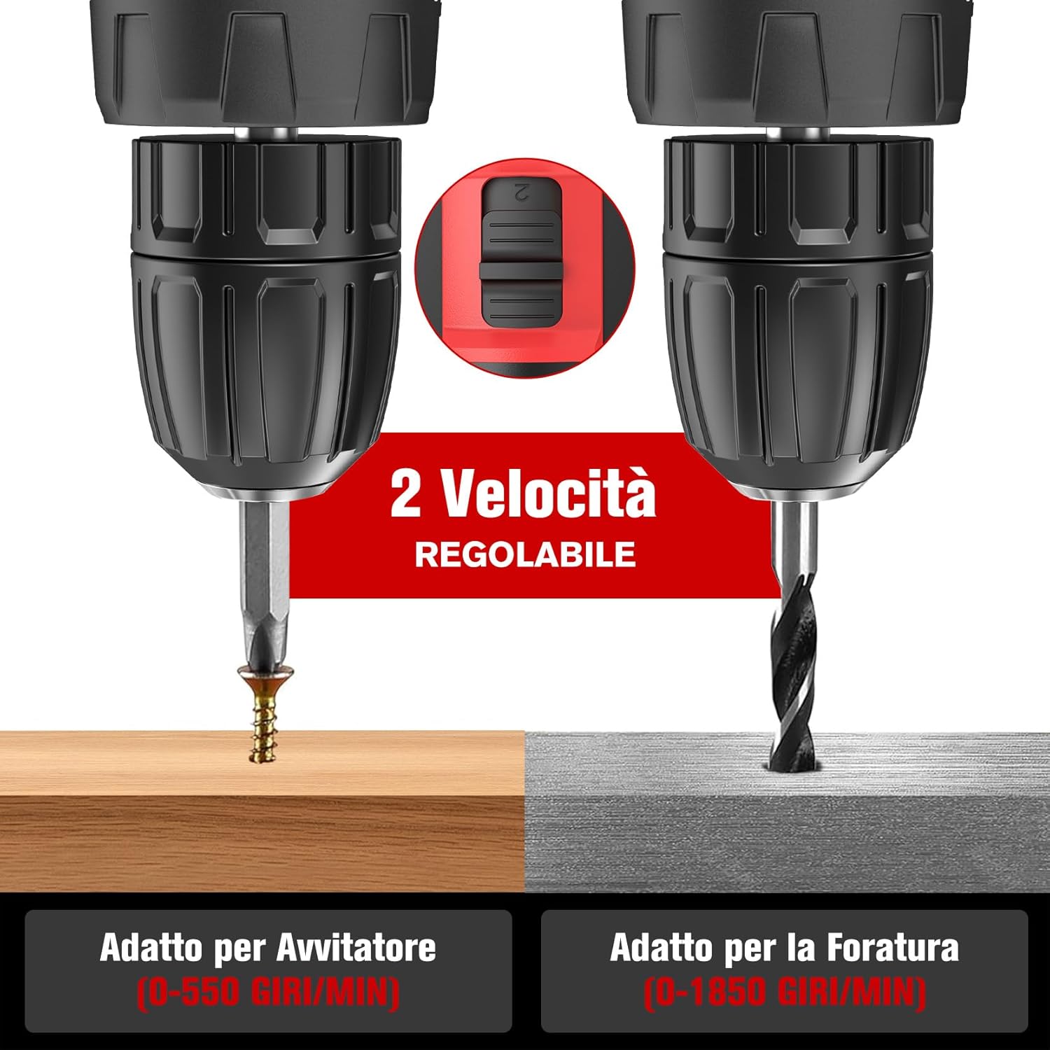 Betenst Trapano Avvitatore a Batteria 21V - immagine 6