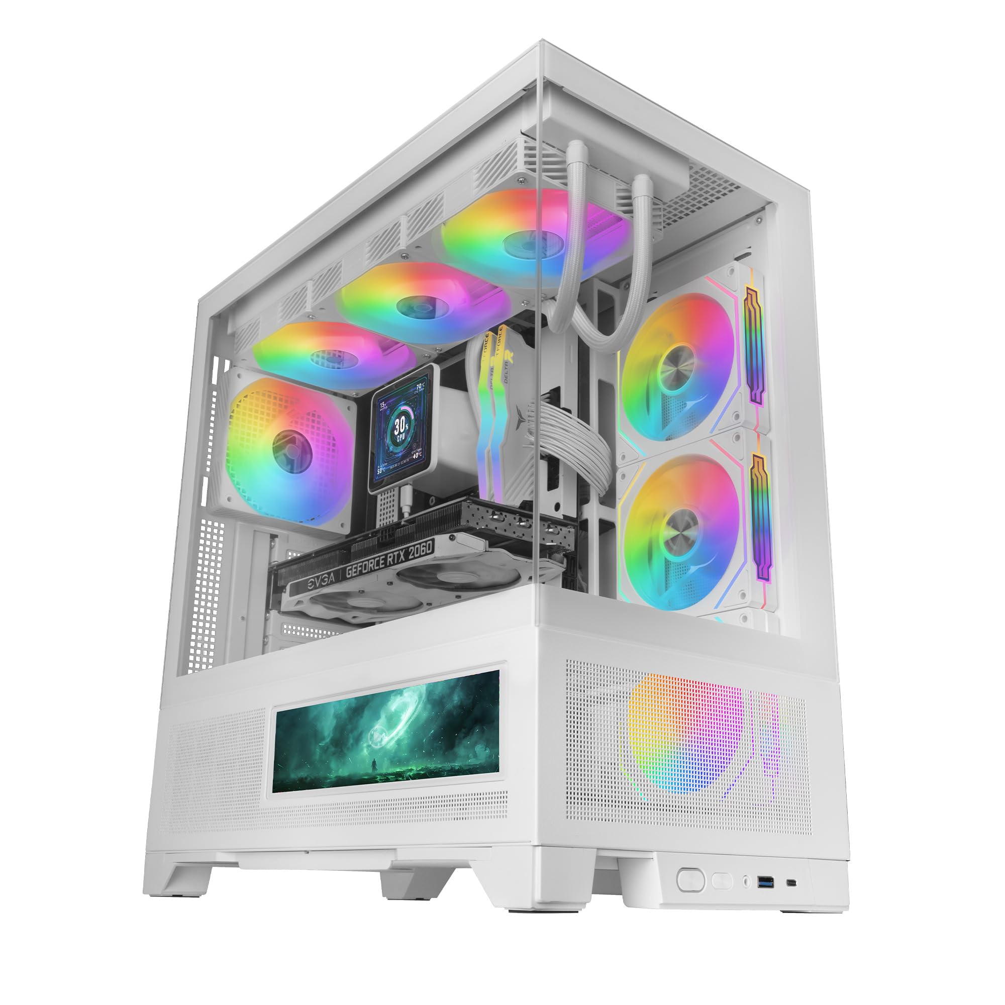 Mars Gaming MC-LCDX - Case Gaming ATX Bianco
