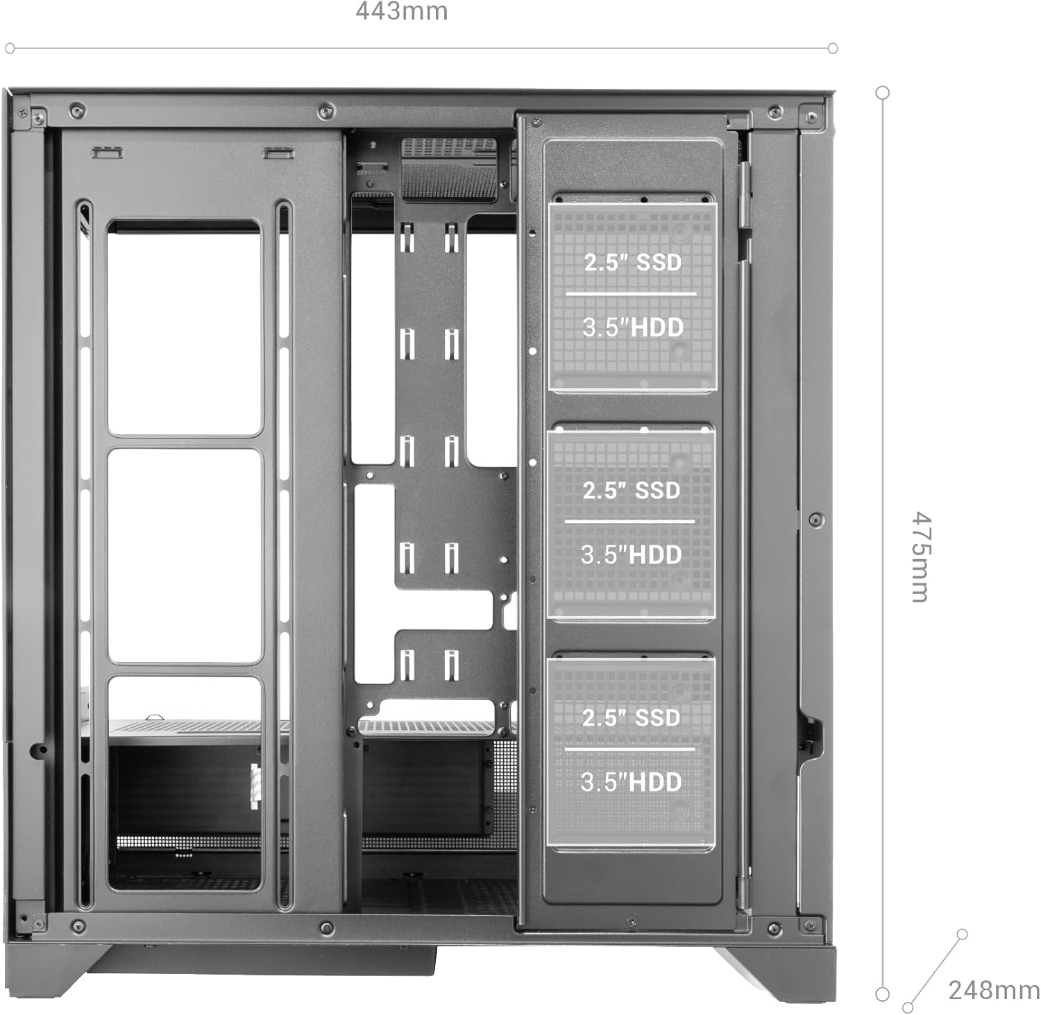 Mars Gaming MC-LCDX - Case Gaming ATX Bianco - immagine 7