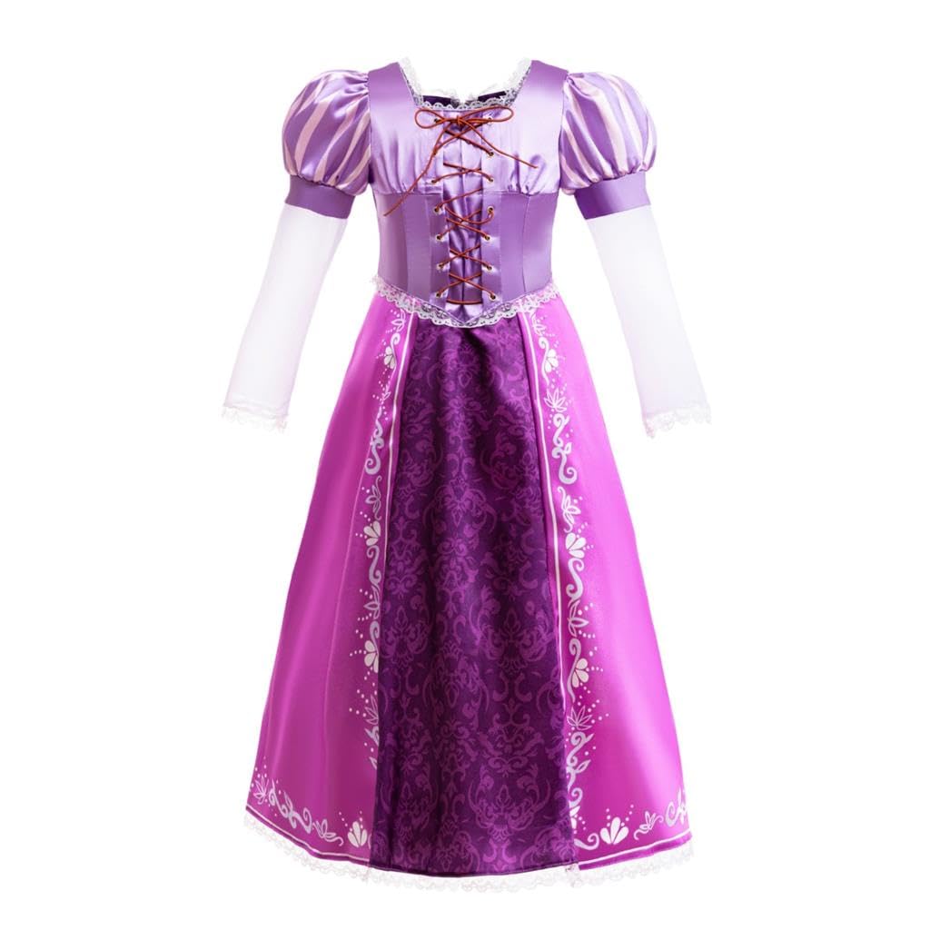 Lito Angels Vestito Costume Principessa Rapunzel Carnevale Festa di Compleanno per Bambina Taglia 18 mesi ai 12 anni, Viola