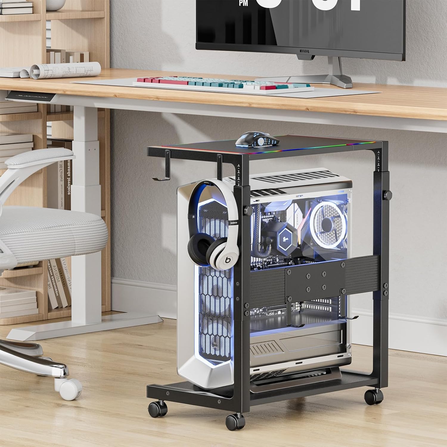 Jane Eyre Supporto per Computer Tower Regolabile, Nero - immagine 2