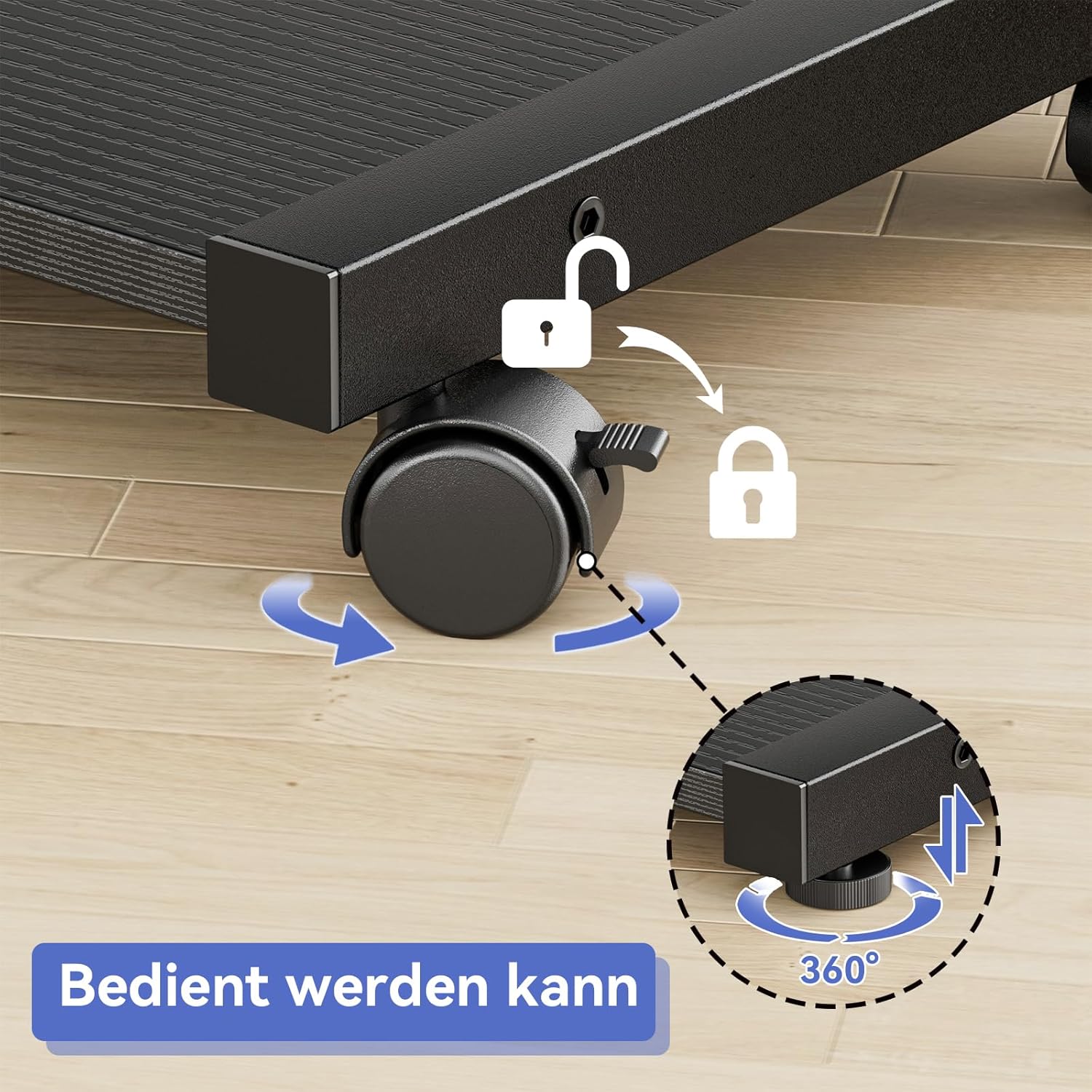 Jane Eyre Supporto per Computer Tower Regolabile, Nero - immagine 3