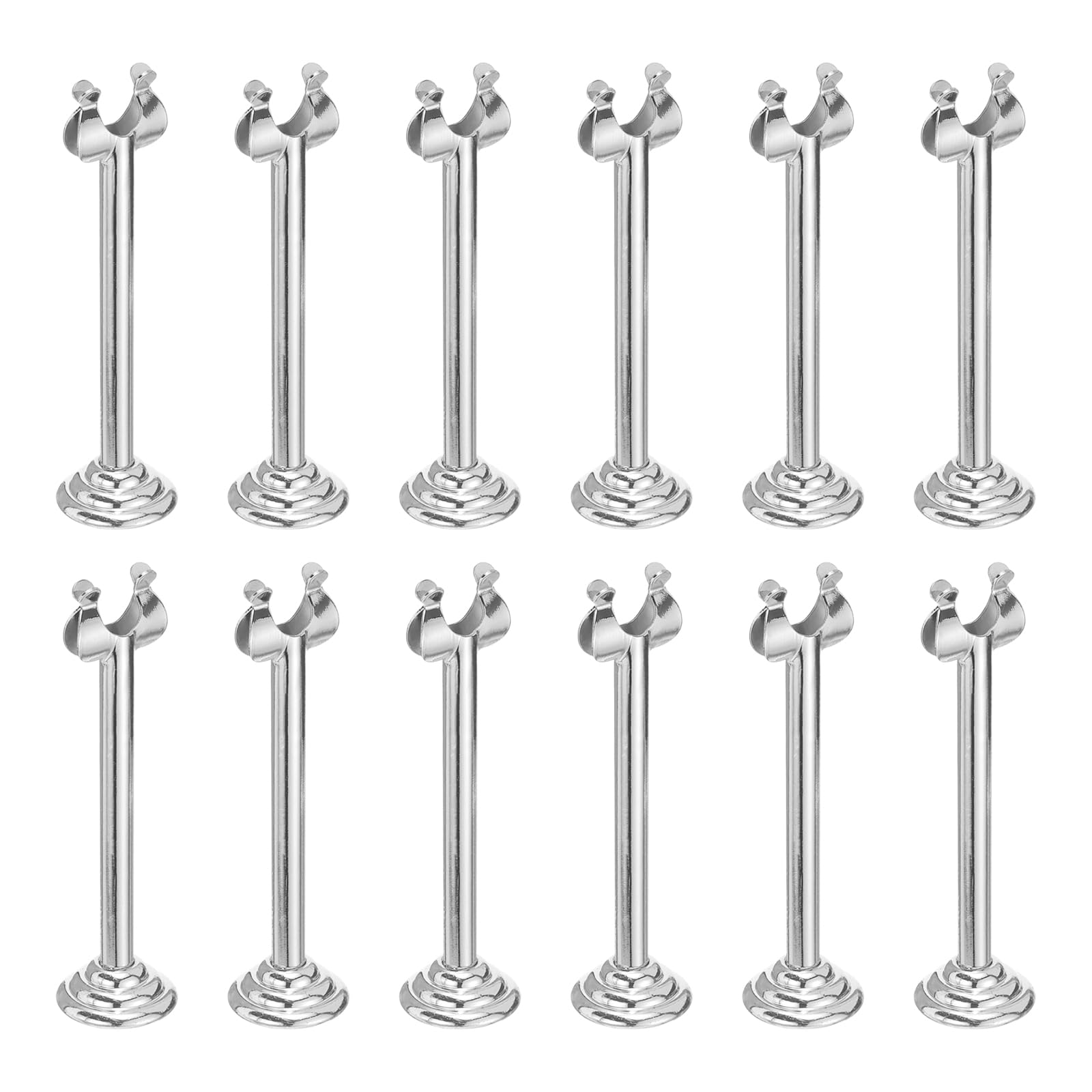 QUARKZMAN 12pz Porta Numeri Tavolo 3,9 Pollici Porta Segnaposto Portafoto Porta Cartelli Tavolo Argentati per Anniversario Matrimonio Festa Compleanno