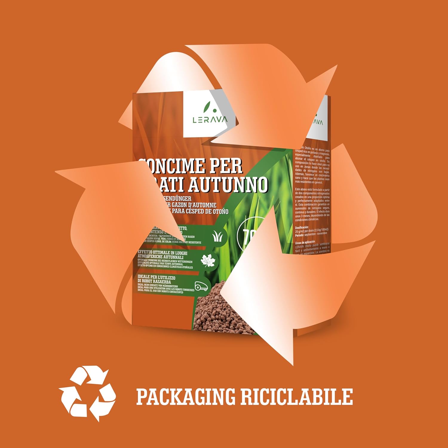 Lerava AUTUNNO Concime Prato Rinverdente 70m² - immagine 5