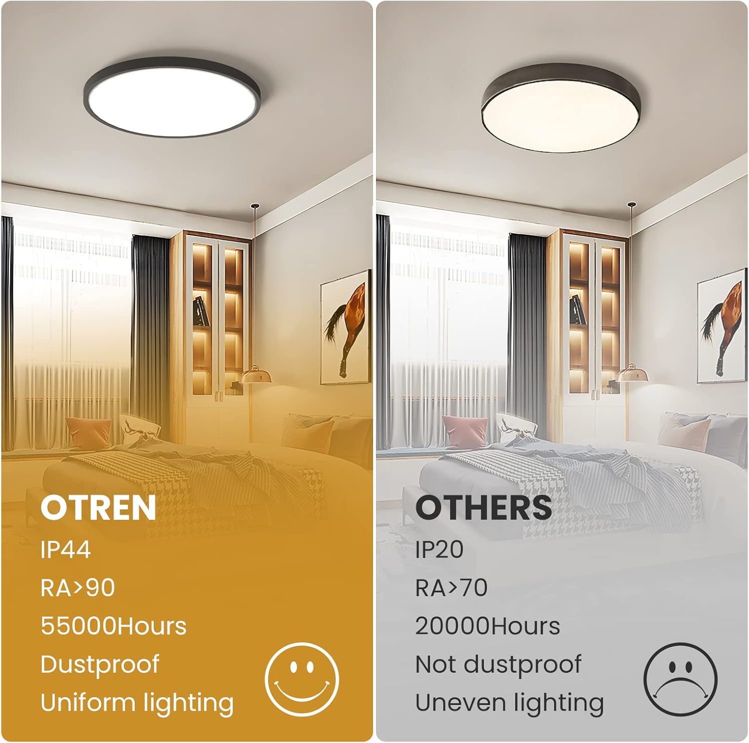Otren Plafoniera LED Soffitto 48W Rotonda 4000K - immagine 3
