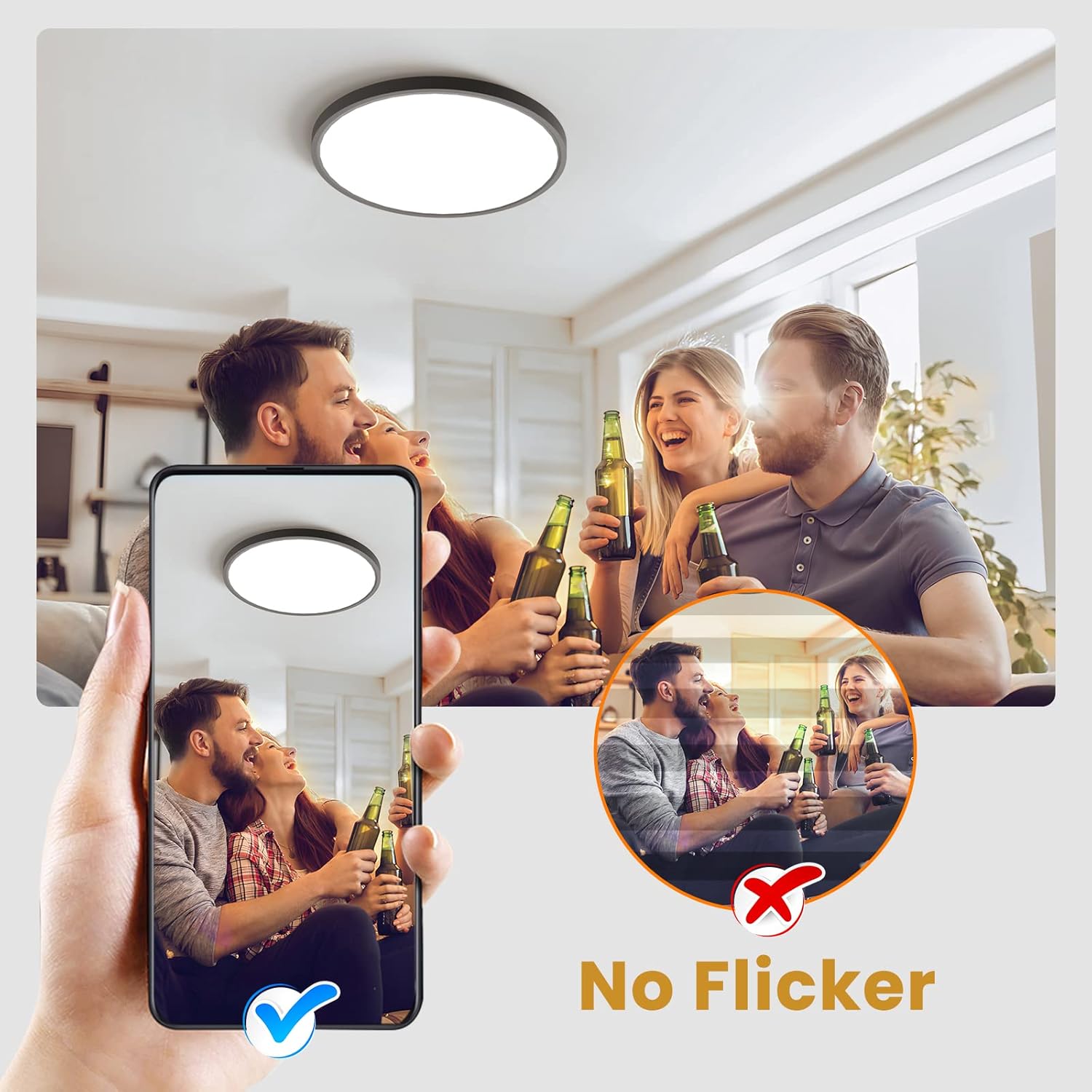 Otren Plafoniera LED Soffitto 48W Rotonda 4000K - immagine 5