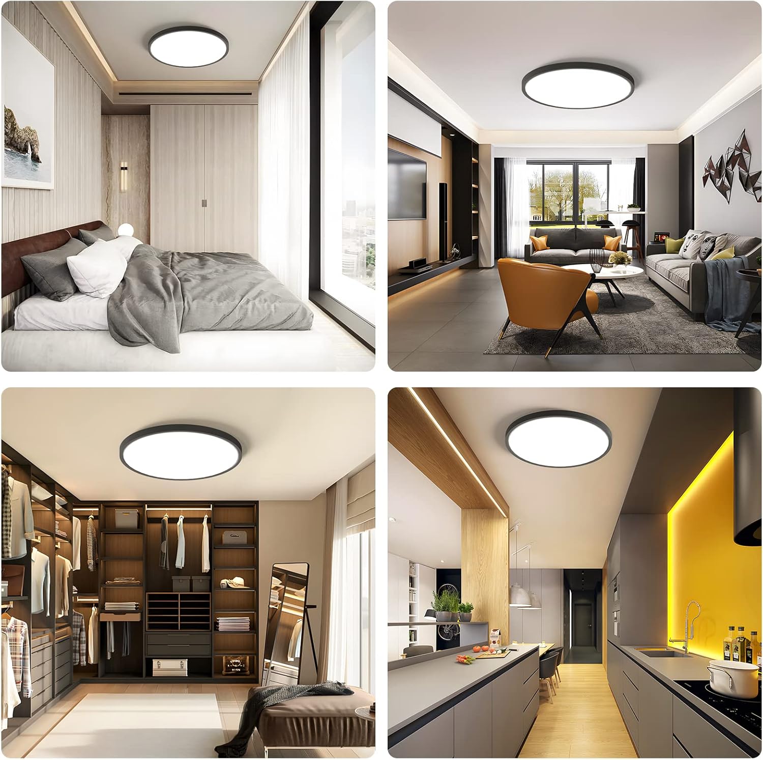 Otren Plafoniera LED Soffitto 48W Rotonda 4000K - immagine 7