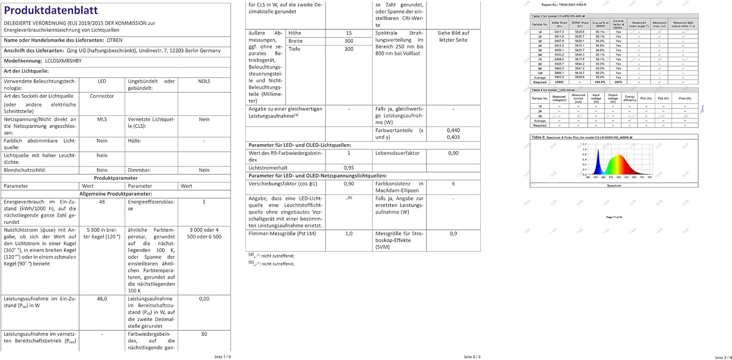 Otren Plafoniera LED Soffitto 48W Rotonda 4000K - immagine 8