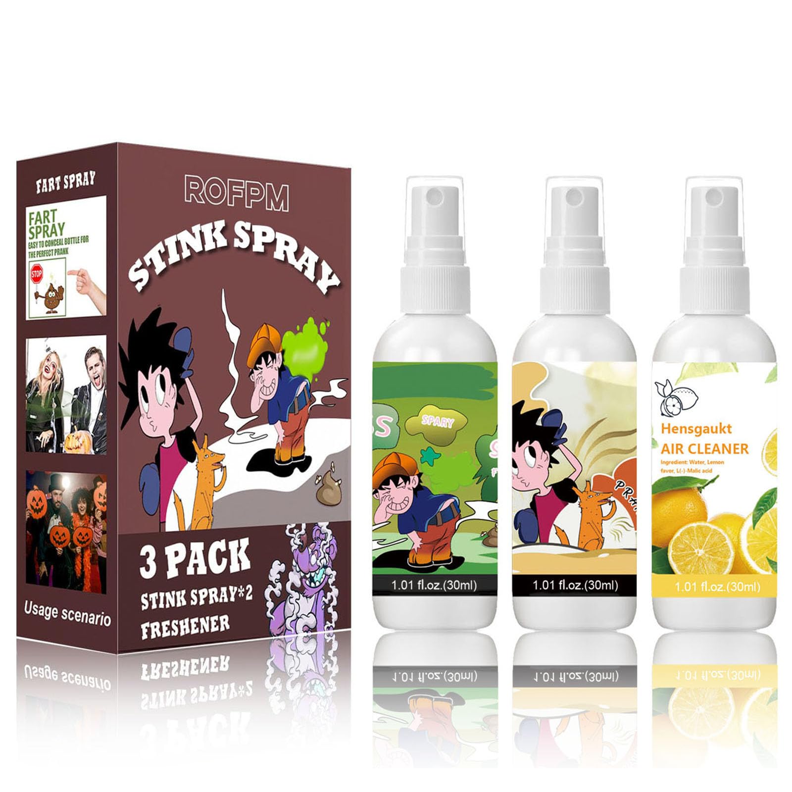 Spray per Scoregge Liquido per Scherzi - 3x30ML