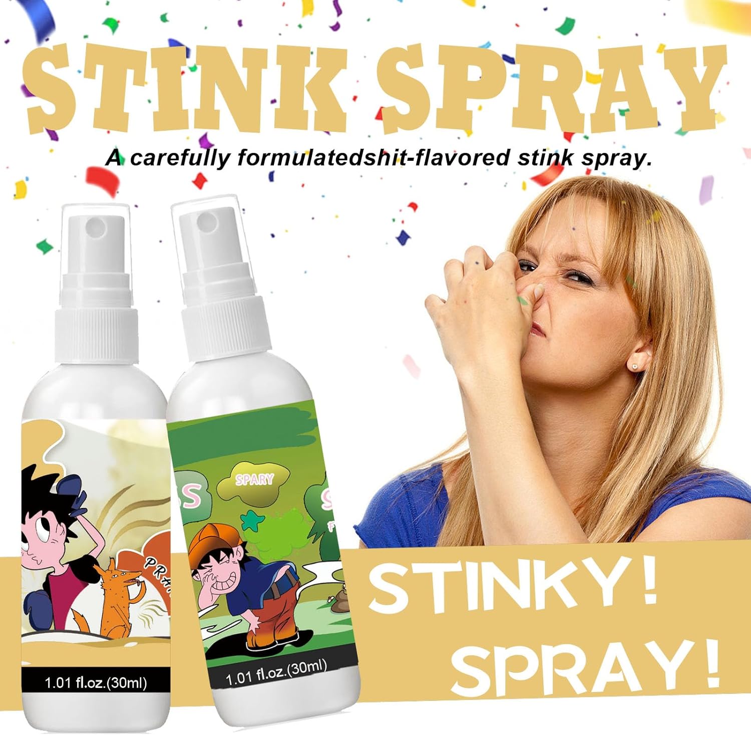 Spray per Scoregge Liquido per Scherzi - 3x30ML - immagine 2