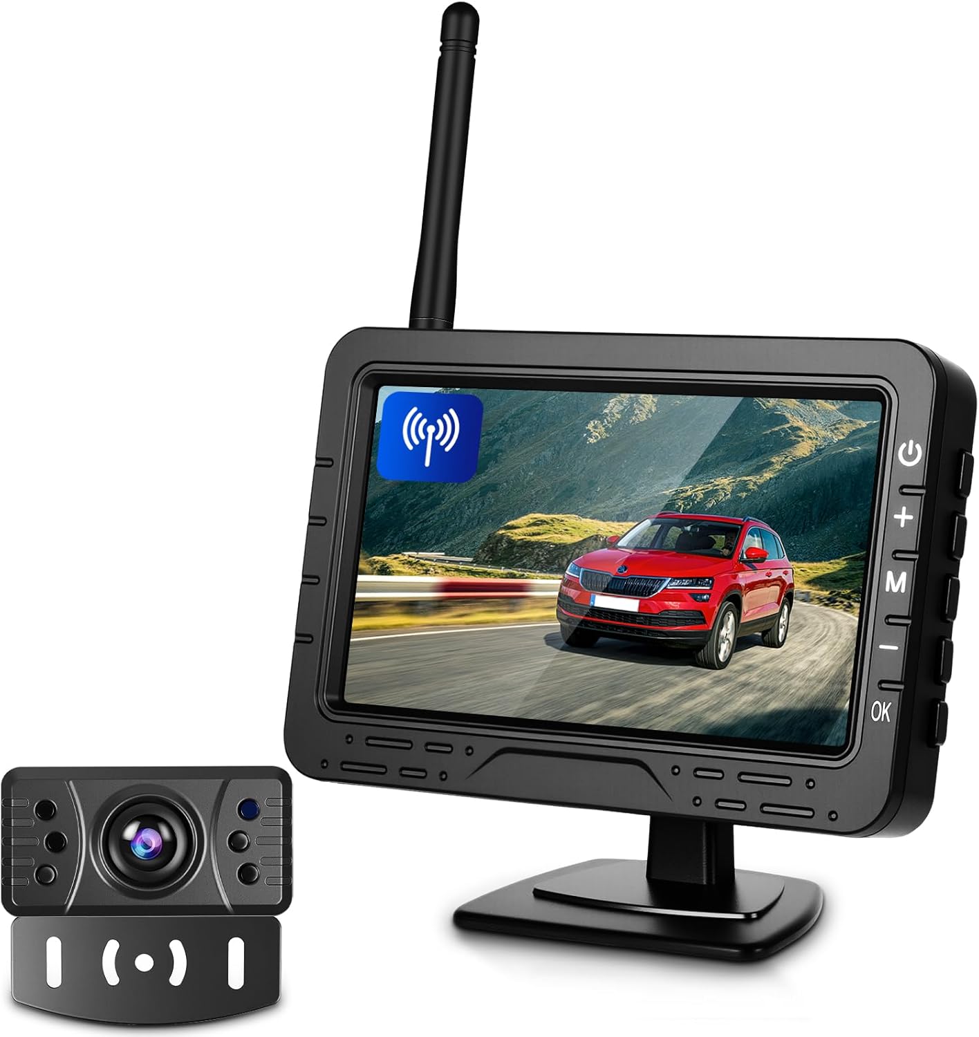 Vechtel Telecamera Posteriore Wireless con Schermo HD IPS 4.3" - immagine 1