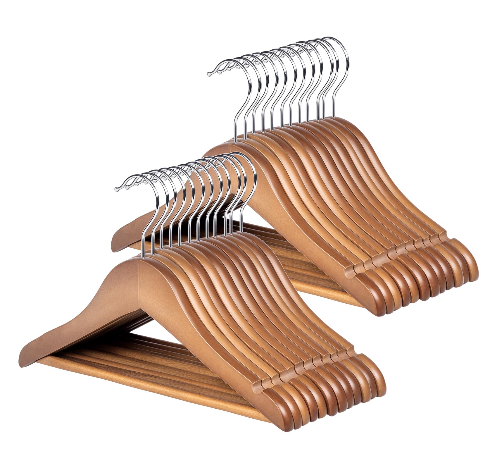 Grucce Appendiabiti in Legno 30cm - 24 Pezzi