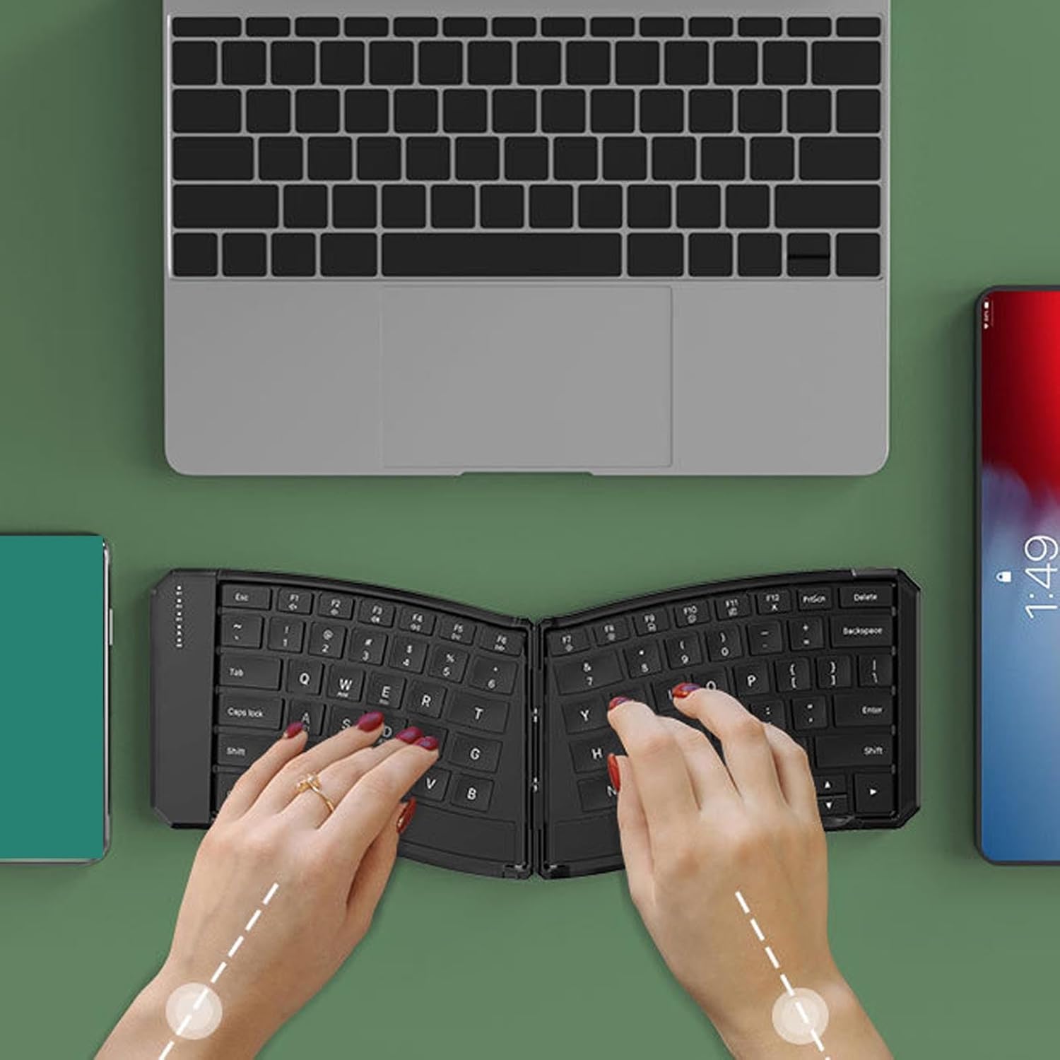 Tosuny Tastiera Ergonomica Piegabile Bluetooth 5.0 - immagine 2