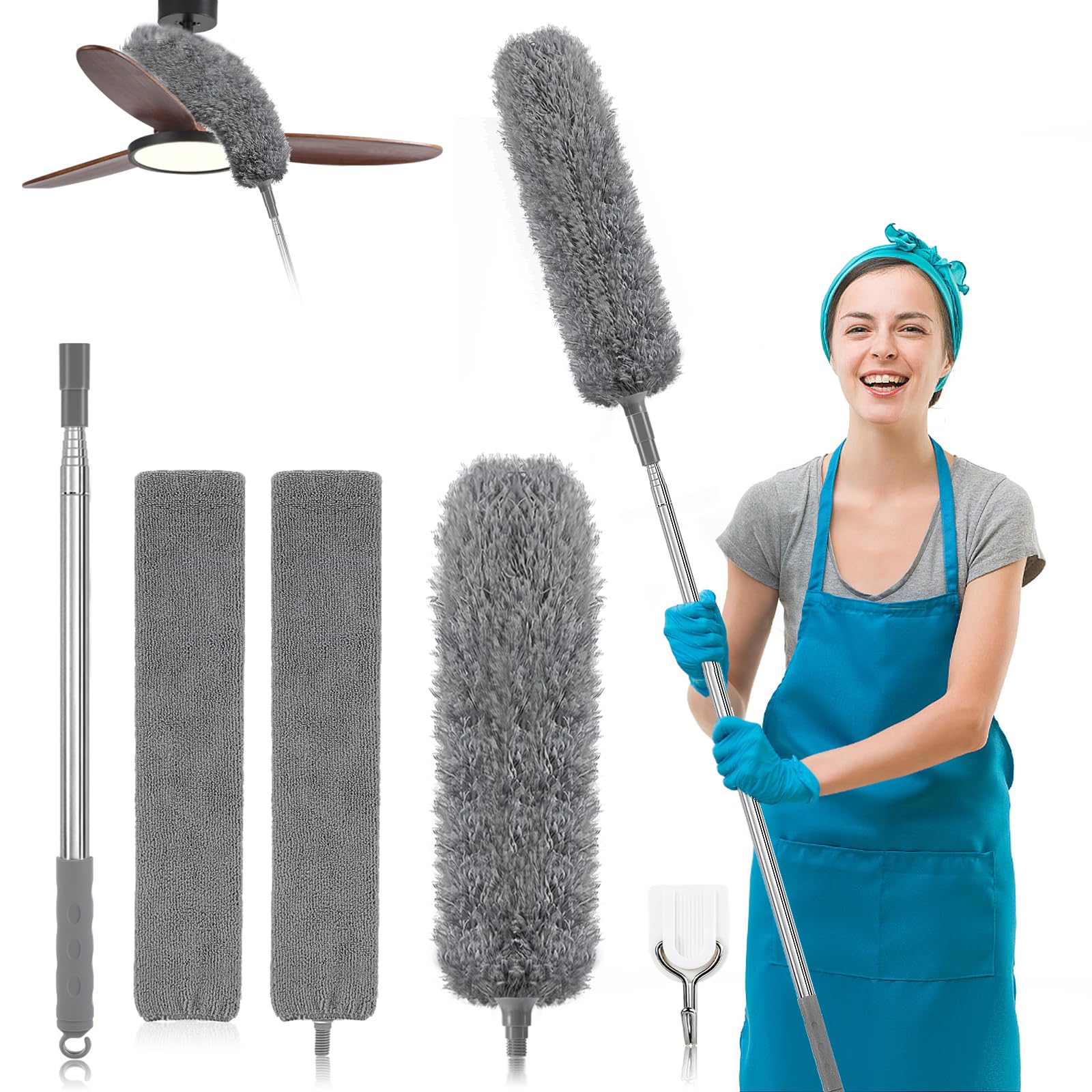 Spolverino per Polvere Allungabile 245cm - 6 Pezzi