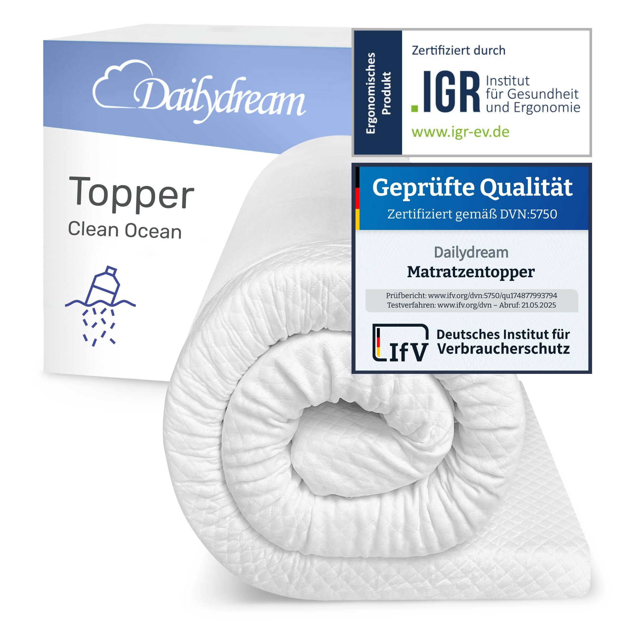 Dailydream Topper Singolo 90x190cm Memory Foam 5cm